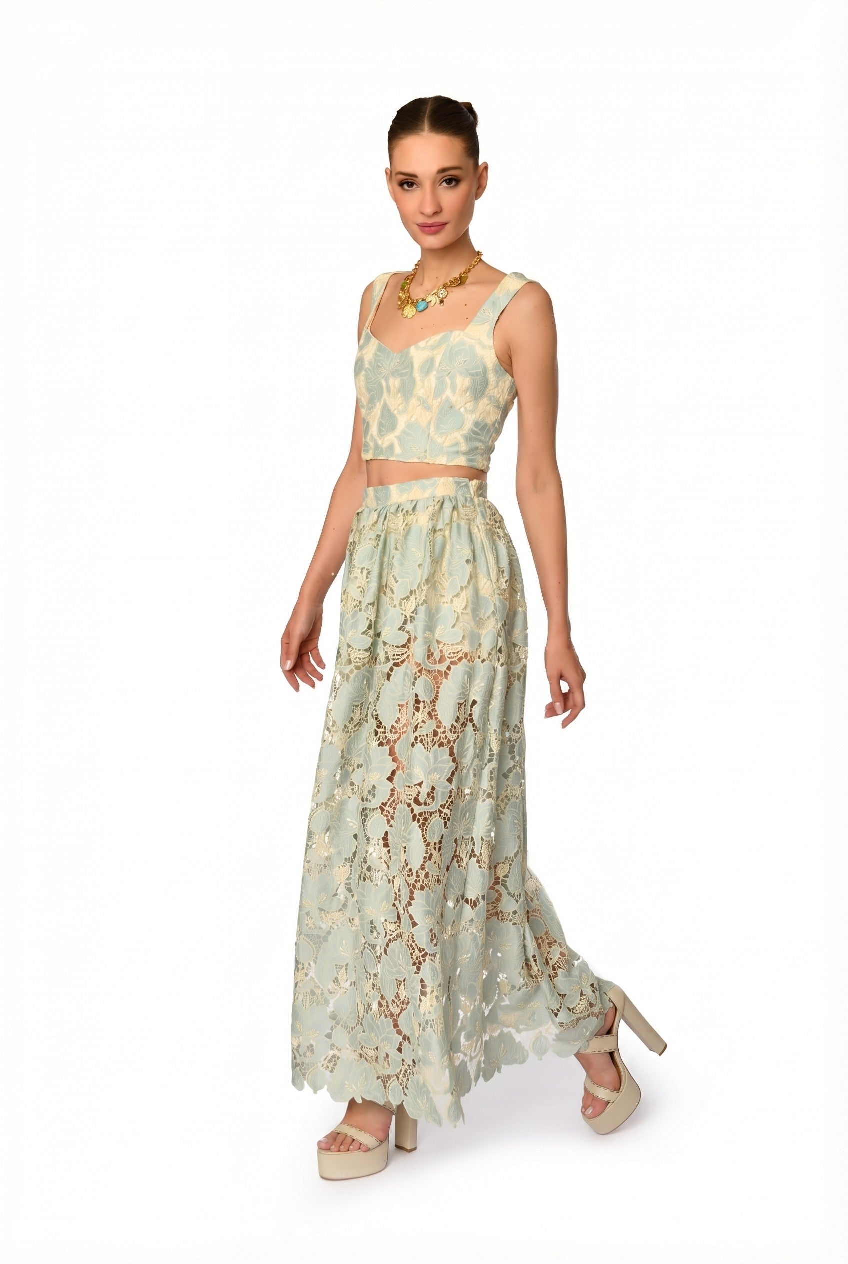 Celeste Lace Crop Top