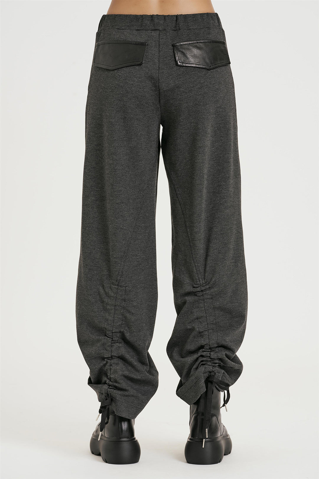 Comfy Dark Grey Drawstring Trousers