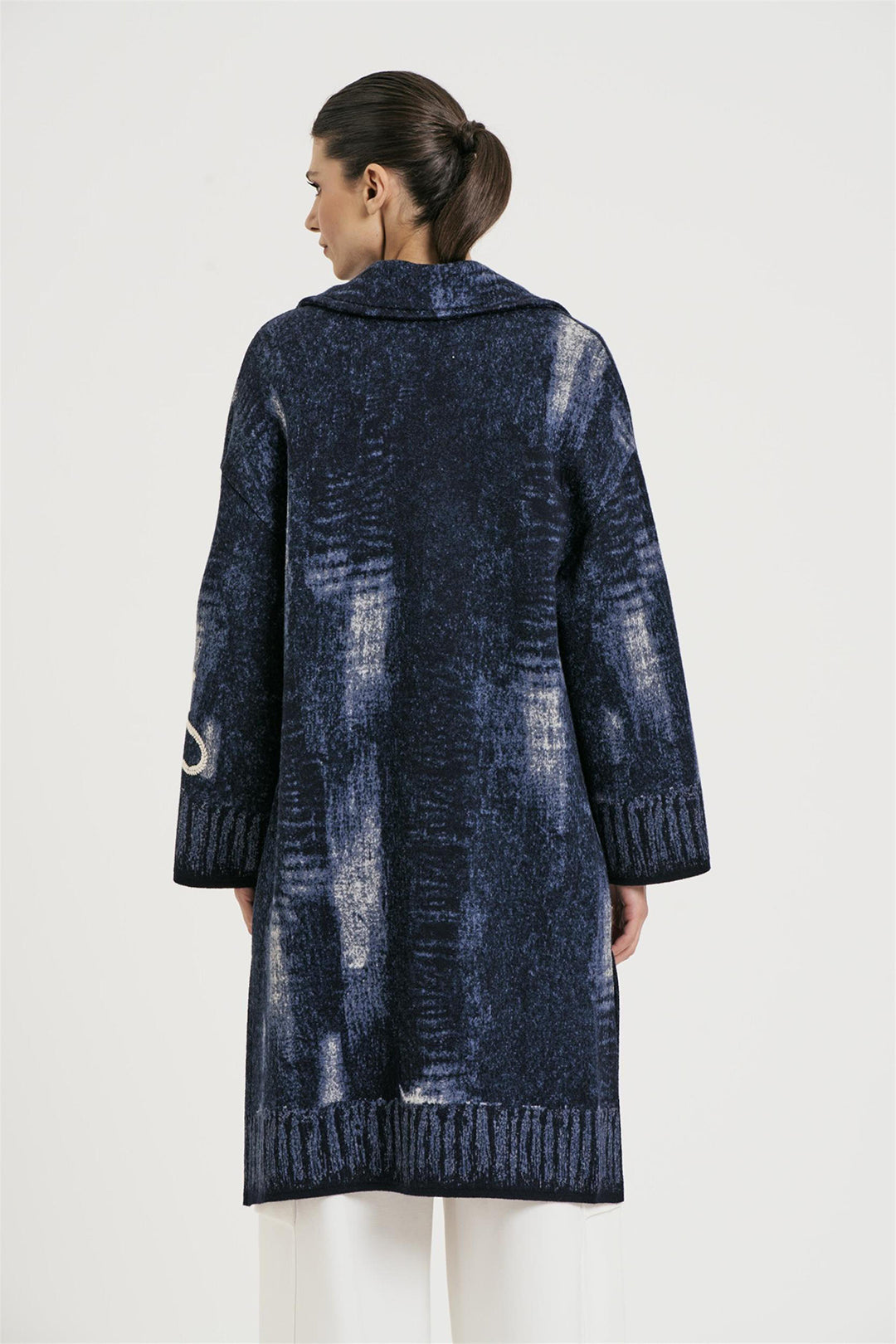 Vintage-Inspired Dark Blue Coat