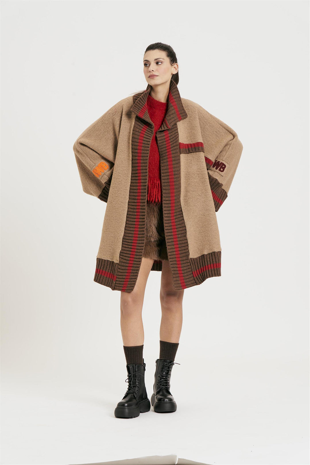 Stylish Navy Oversized Coat