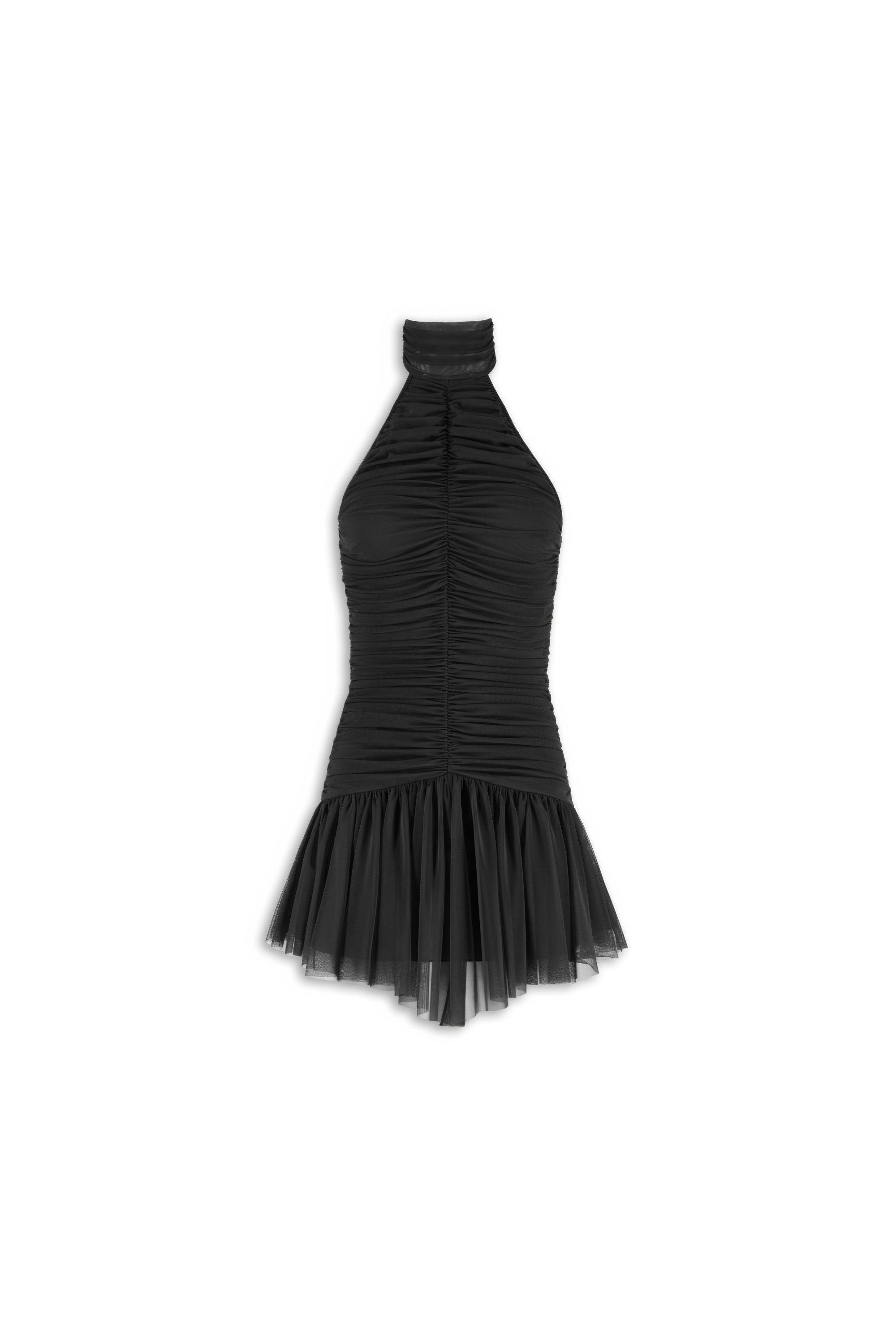 Short Sleeveless Pleated Dress