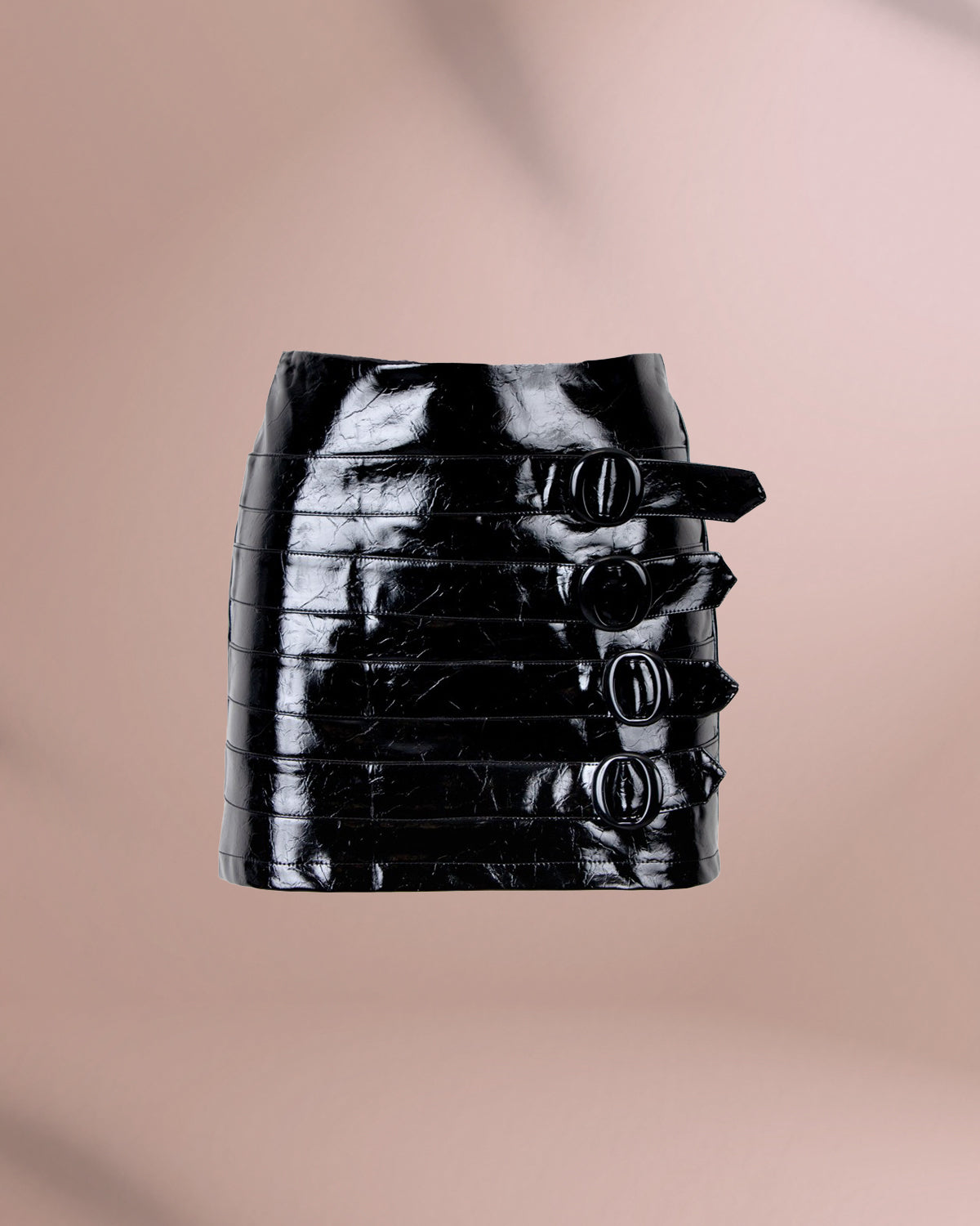 The Sculpted Noir Leather Skirt