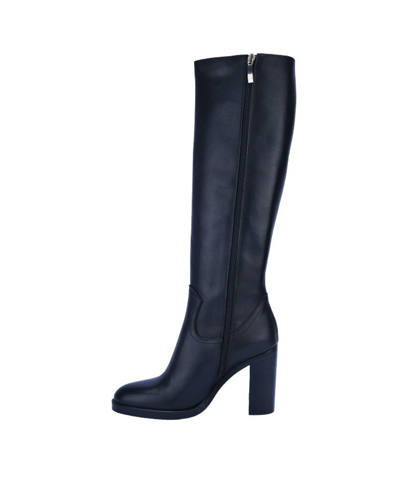 Sleek Black Knee-High Boot