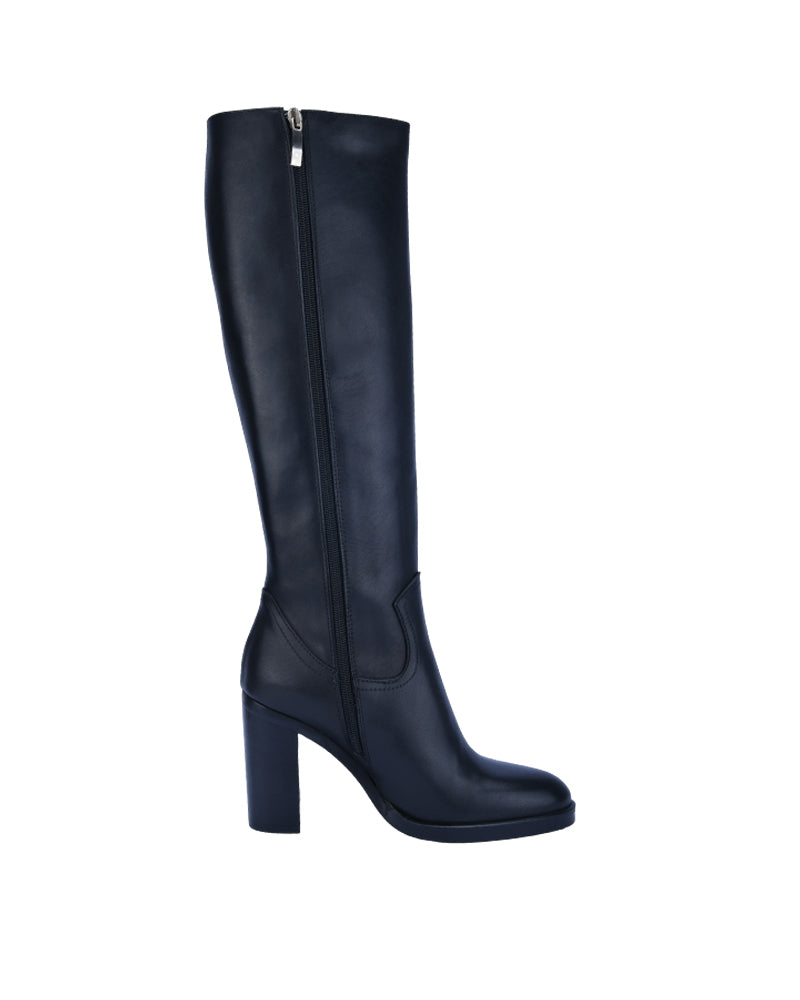 Sleek Black Knee-High Boot