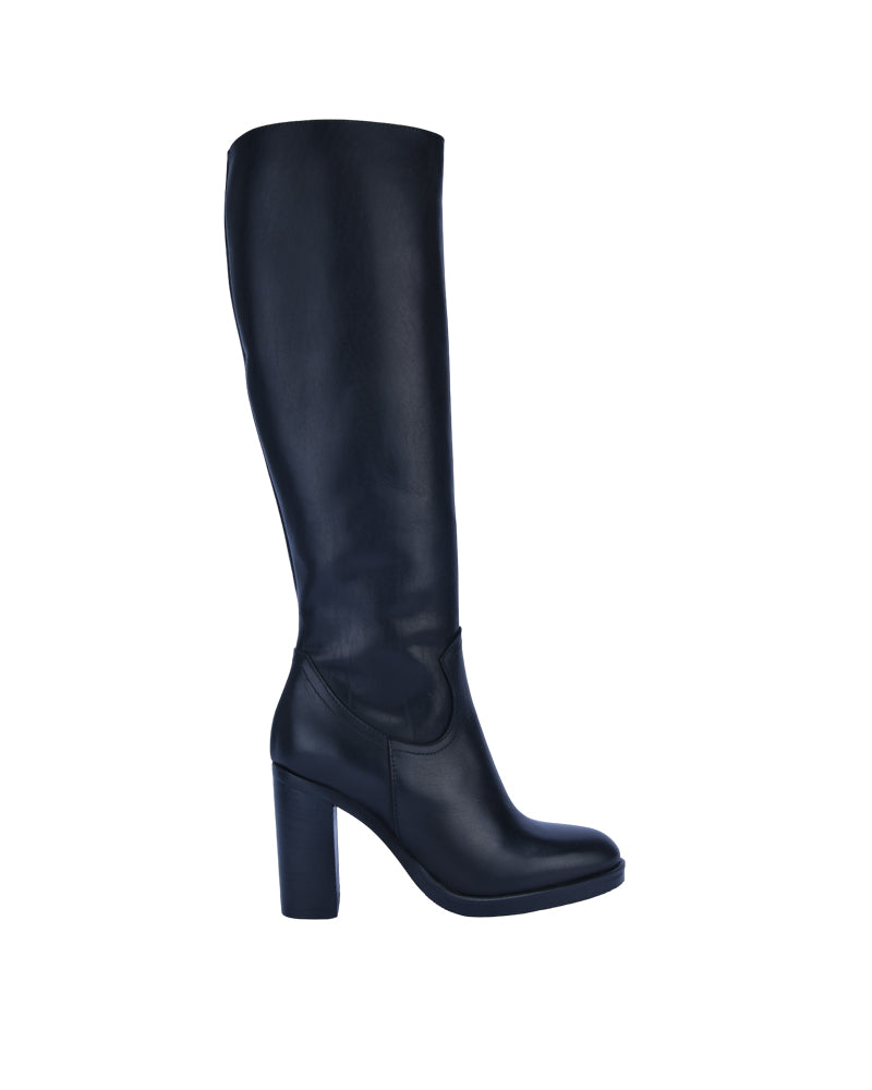 Sleek Black Knee-High Boot