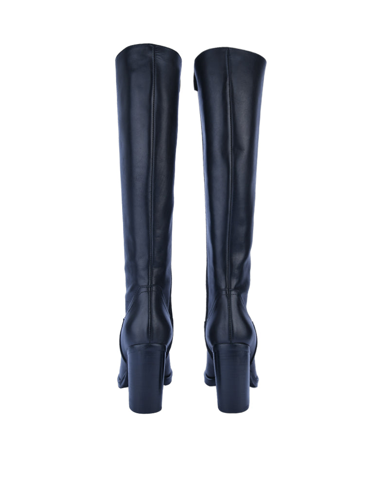 Sleek Black Knee-High Boot