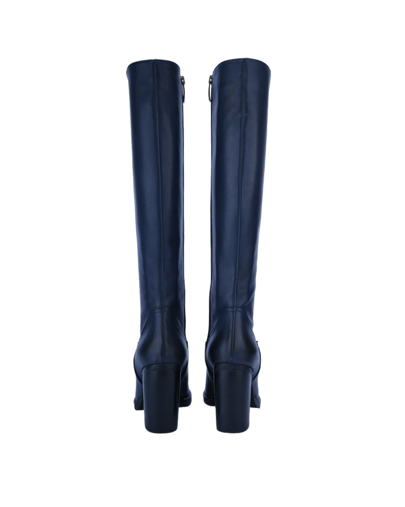 Sleek Black Knee-High Boot