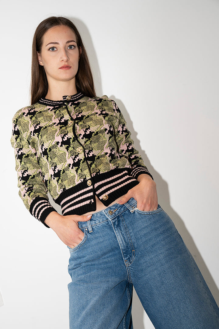 Verdant Pulse Patterned Blazer