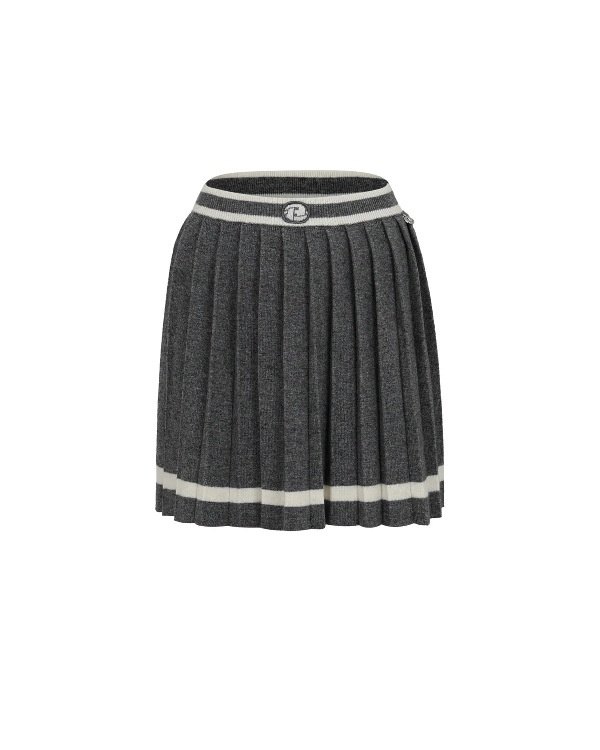 Preppy Style Pleated Knitted Mini Skirt