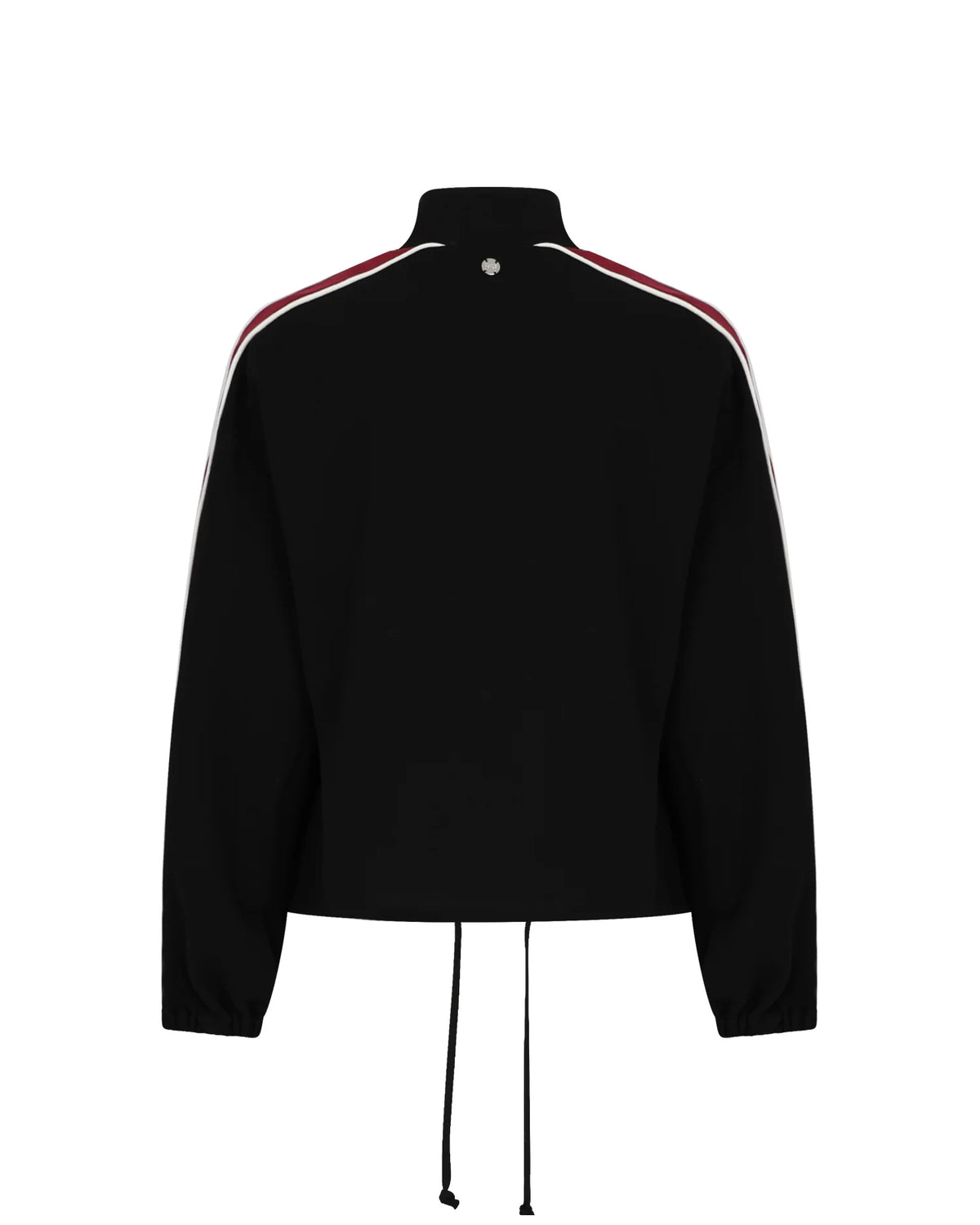 Sweatshirt with zip and contrasting bands on the sleeves