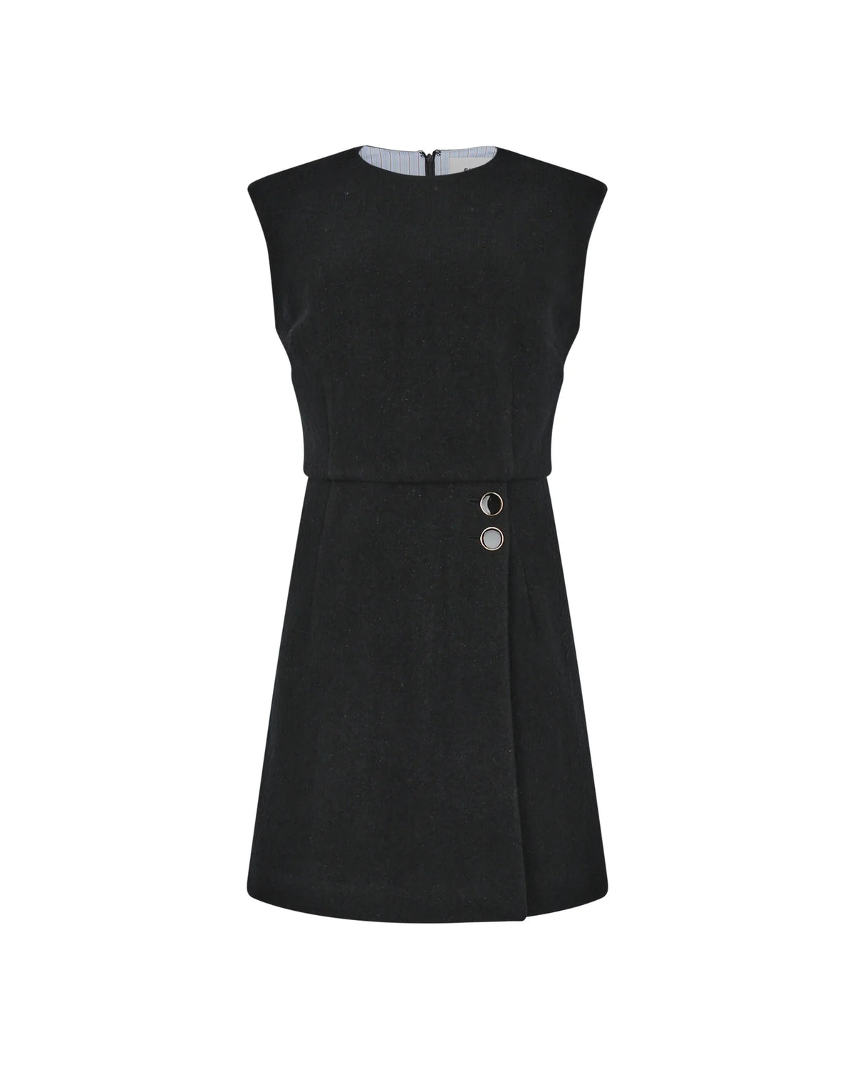 Mini Vest Dress with Contrasting Buttons