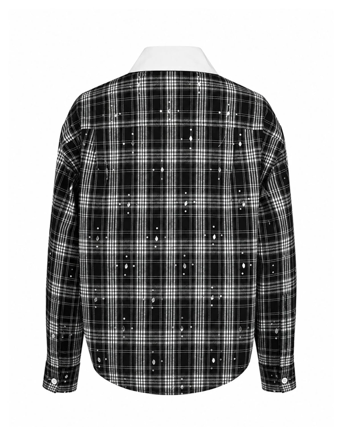 Cropped Stardust Shirt with Contrasting Collar