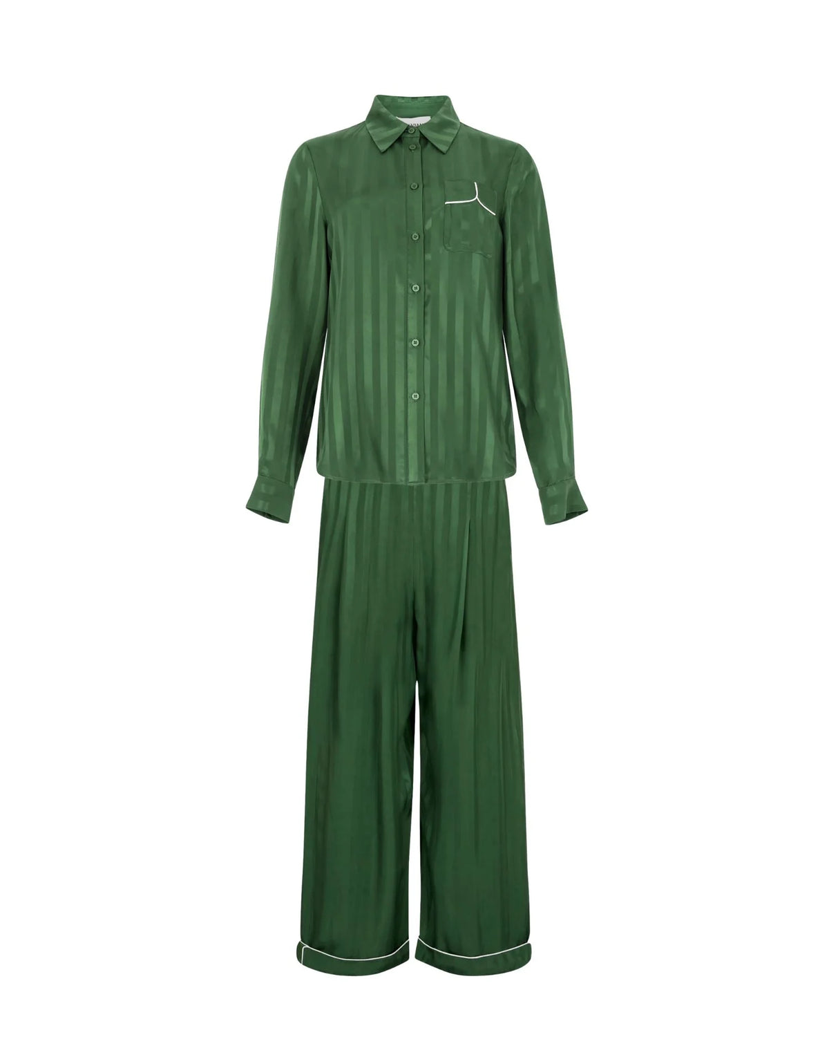 Striped Satin Pajama Set
