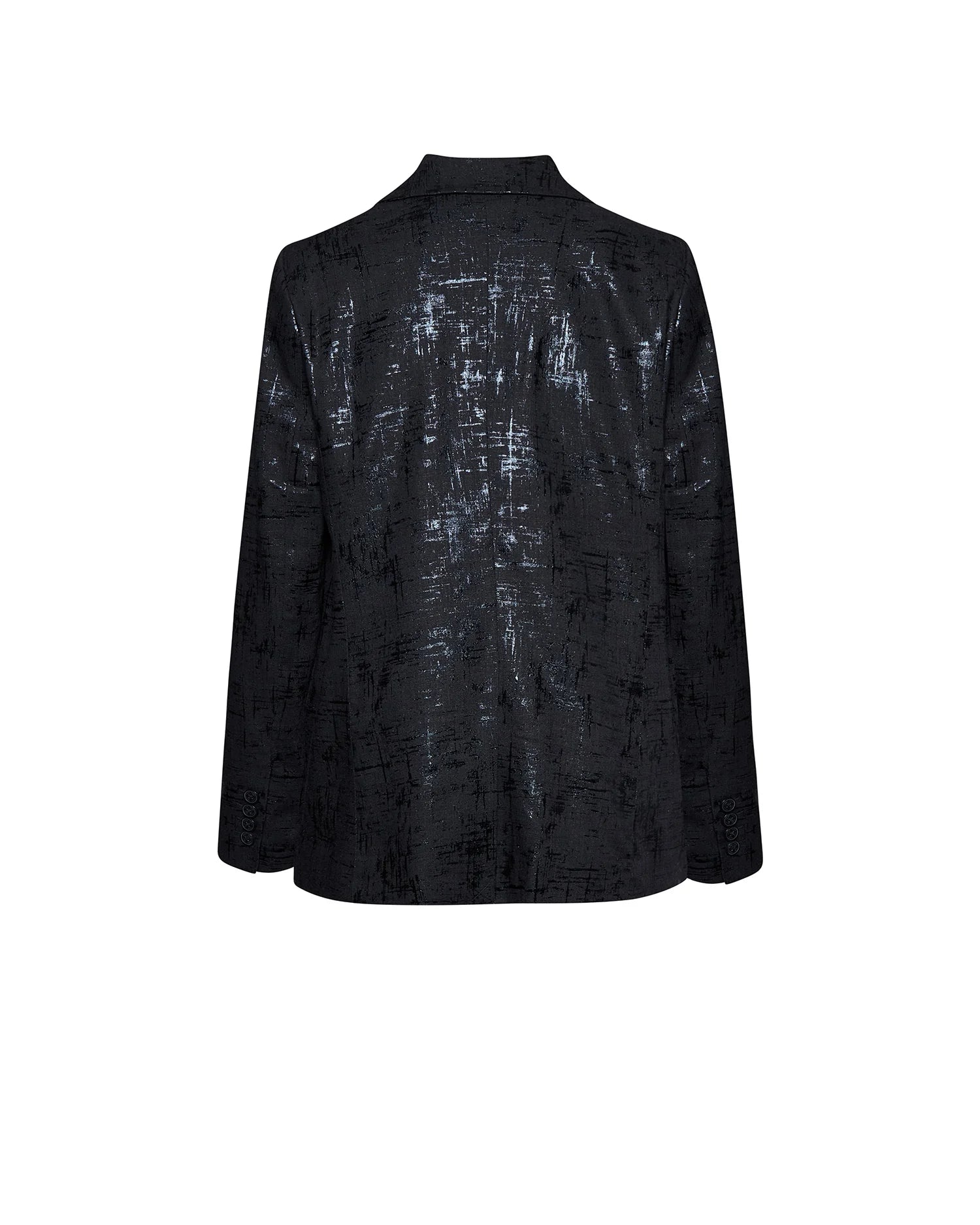 Jacket with Classic Lapels and Decorated Surface