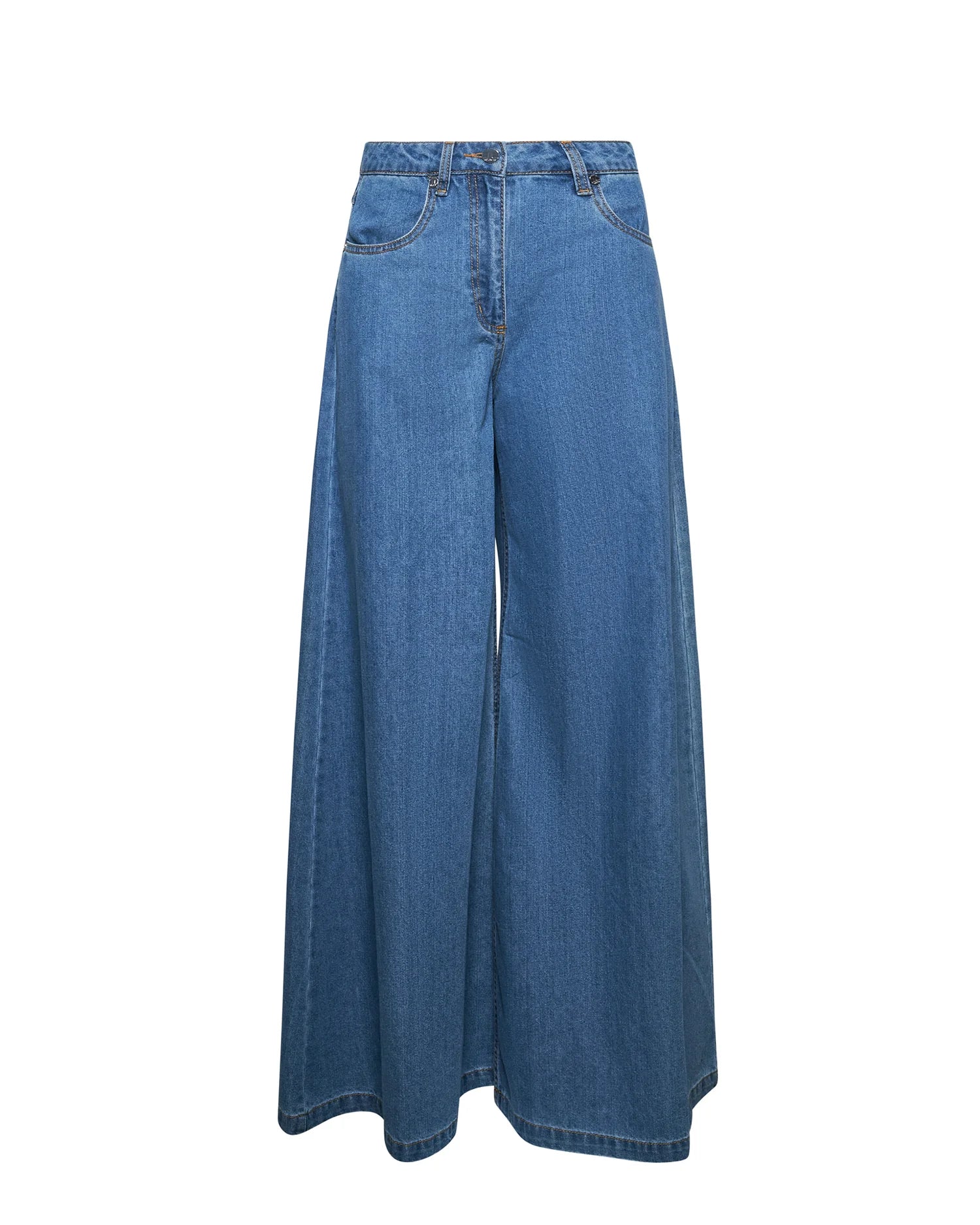 Wide trousers with contemporary design