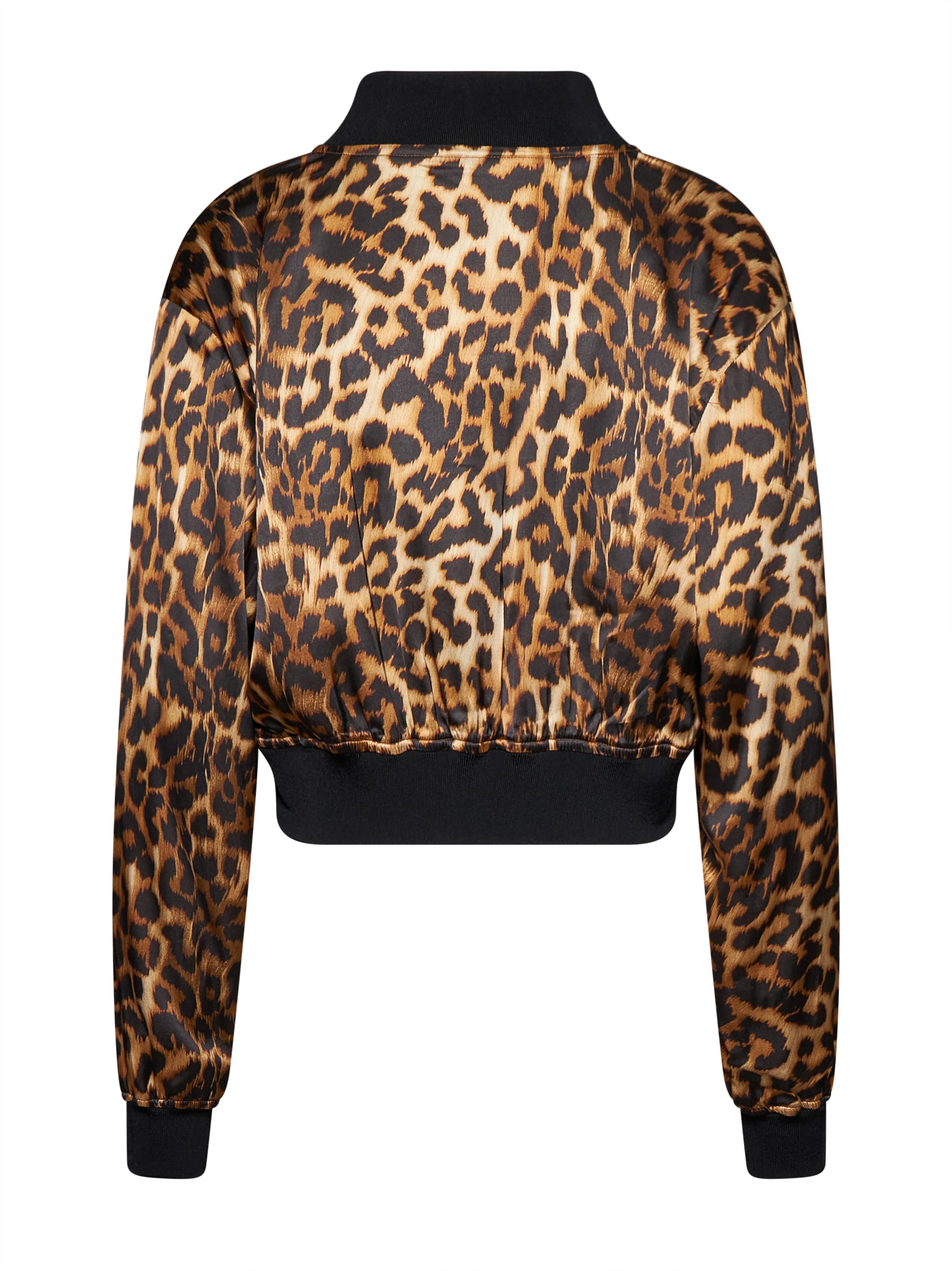 Short bomber jacket with front zip