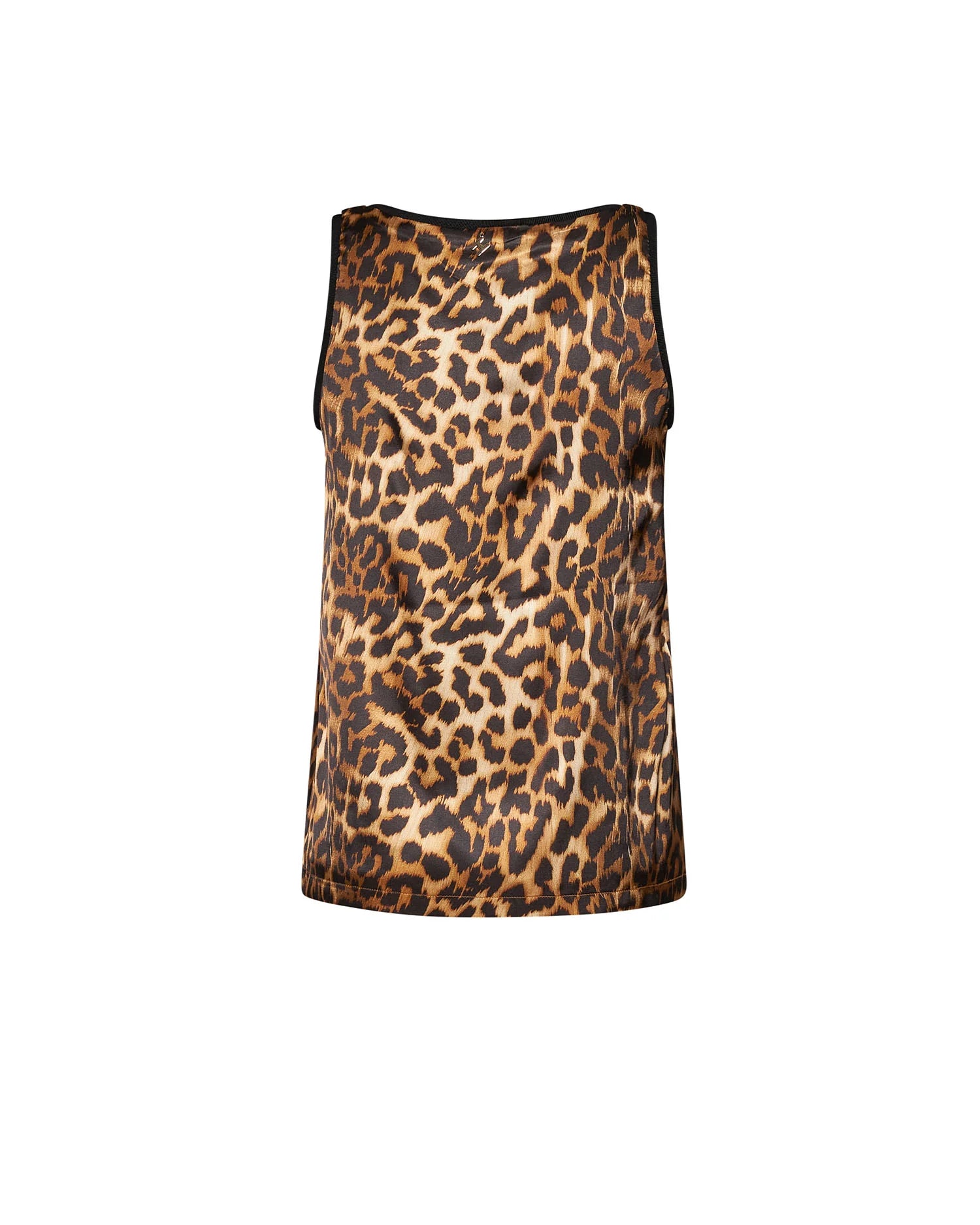Sleeveless T-shirt with animal print and iconic design