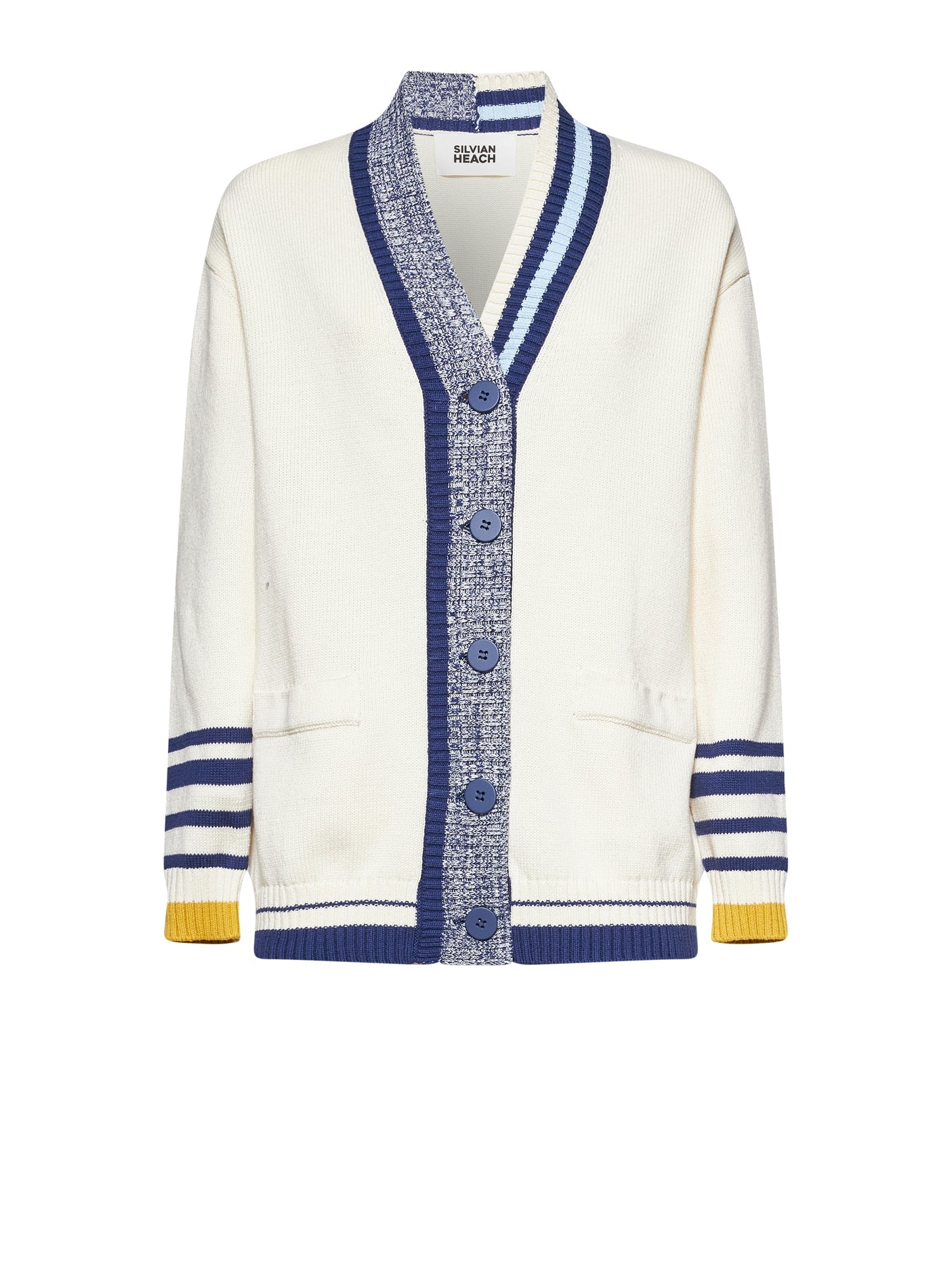 Cardigan with v-neck and graphic details