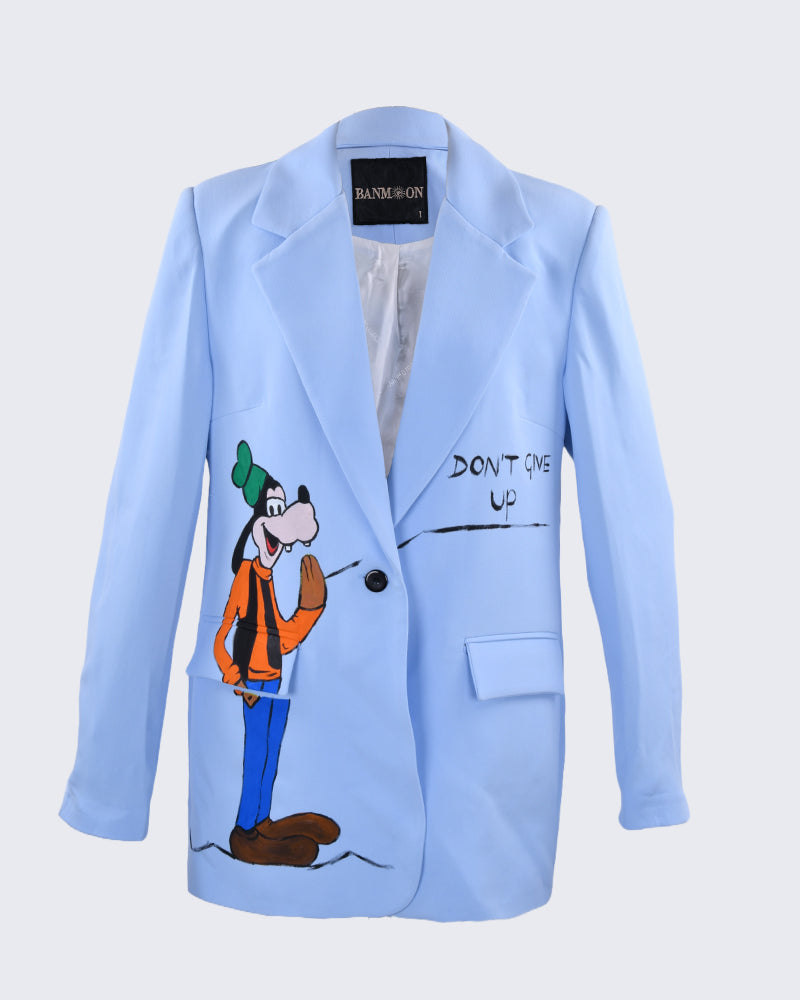 Goofy Charm Light Blue Blazer
