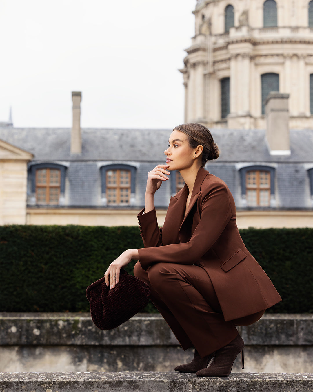 Earth-Toned Structured Blazer