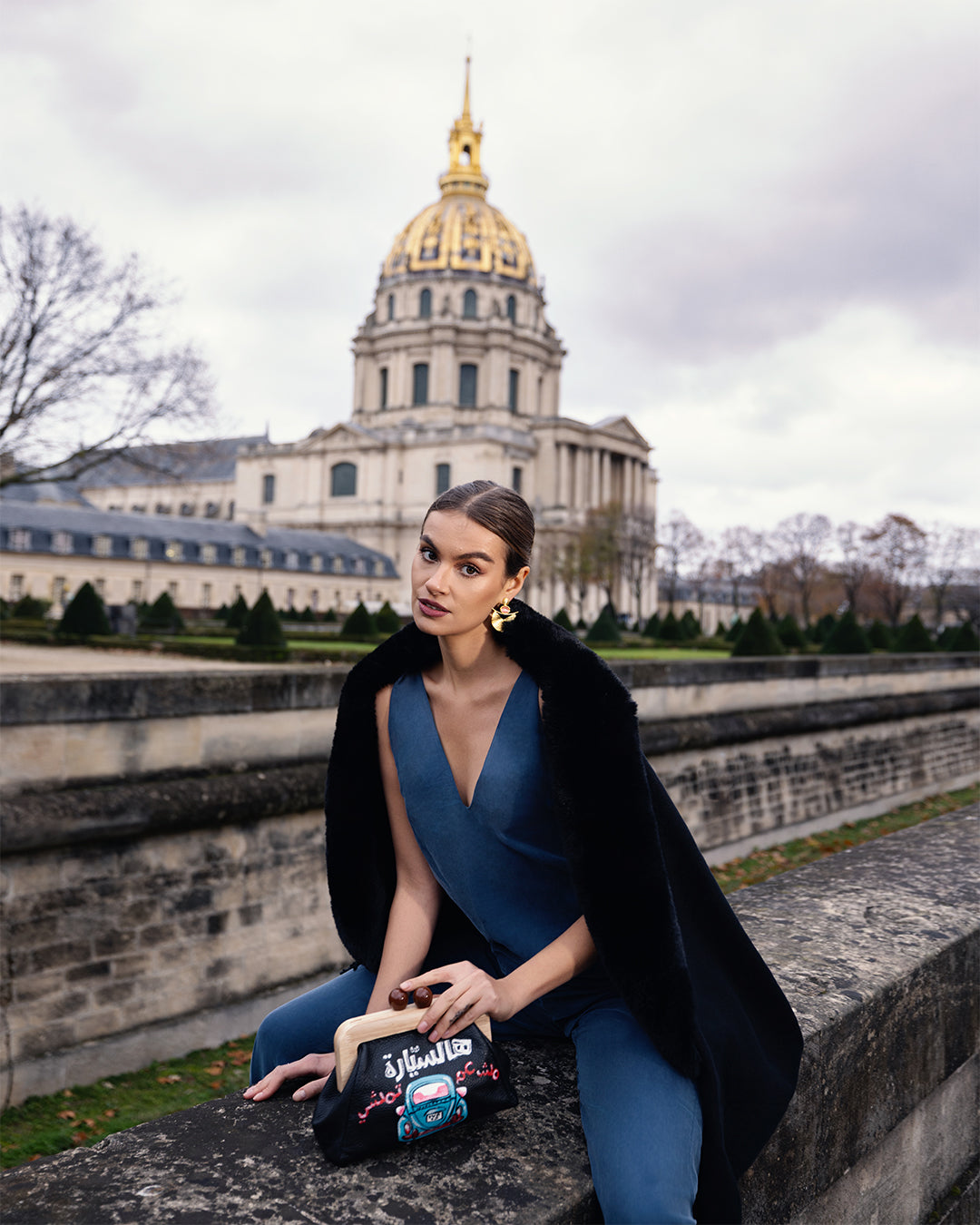 Deep V- Neck Petrol Top