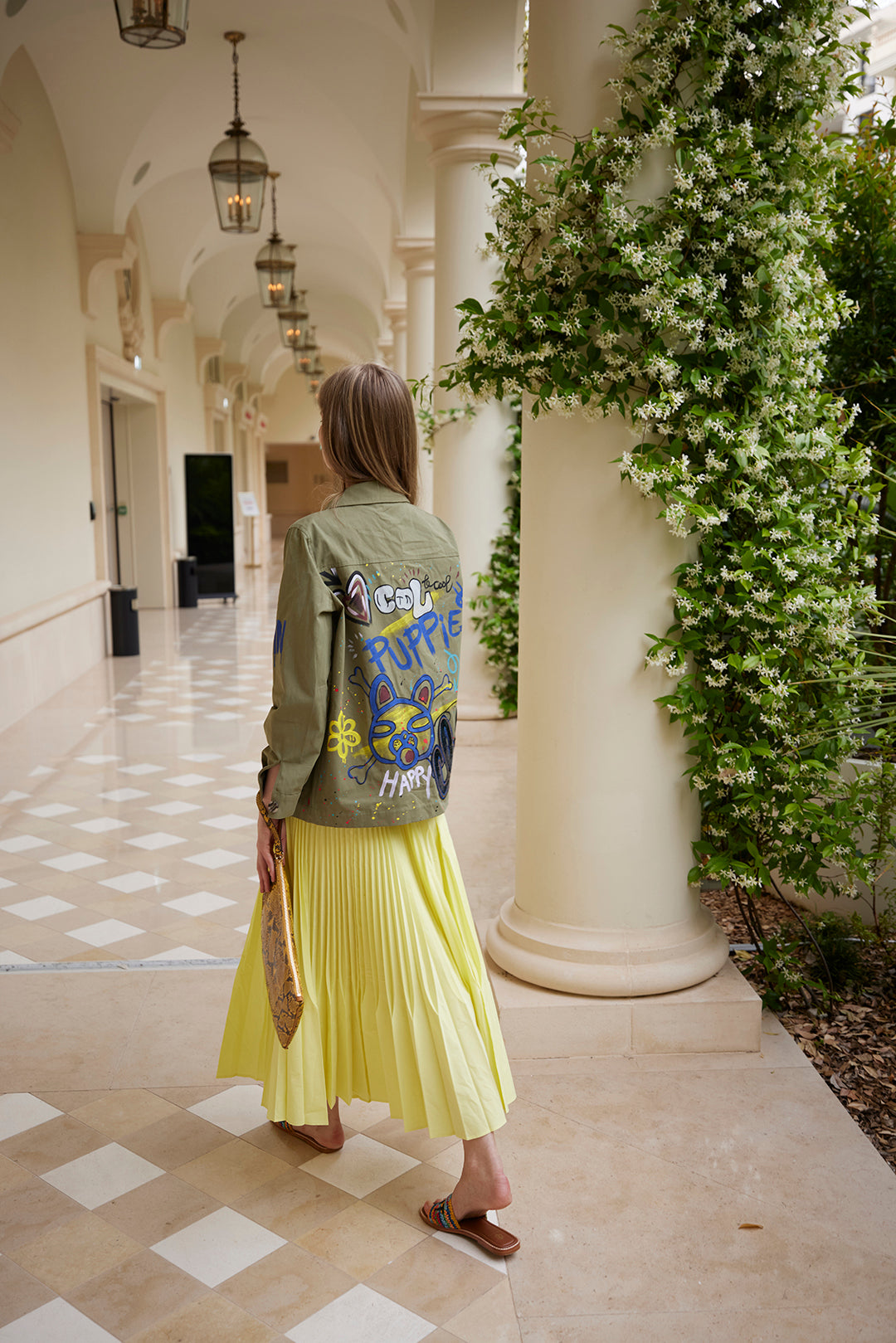 Playful Green Graphic Blazer