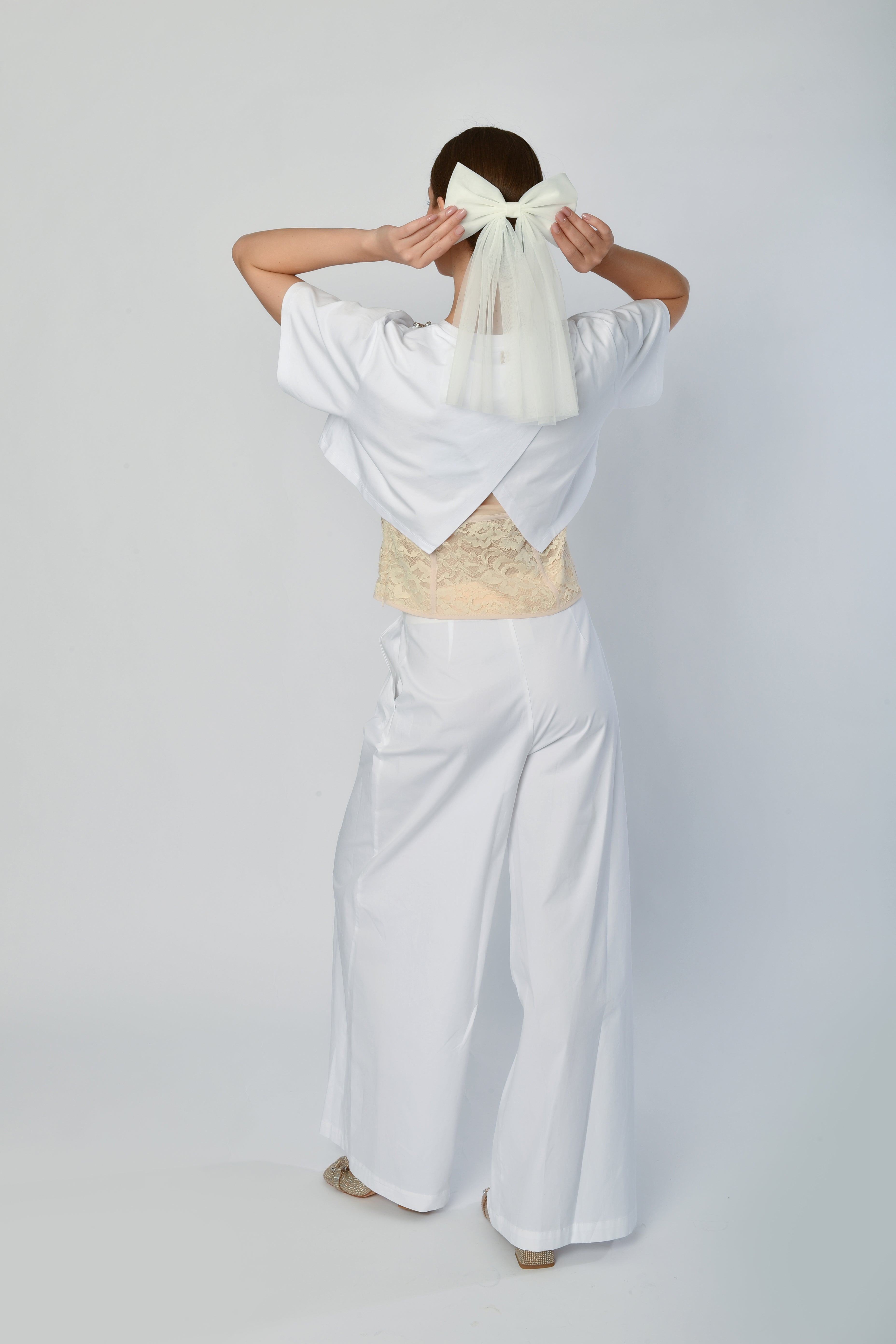 Intricate Beaded Neckline Blouse