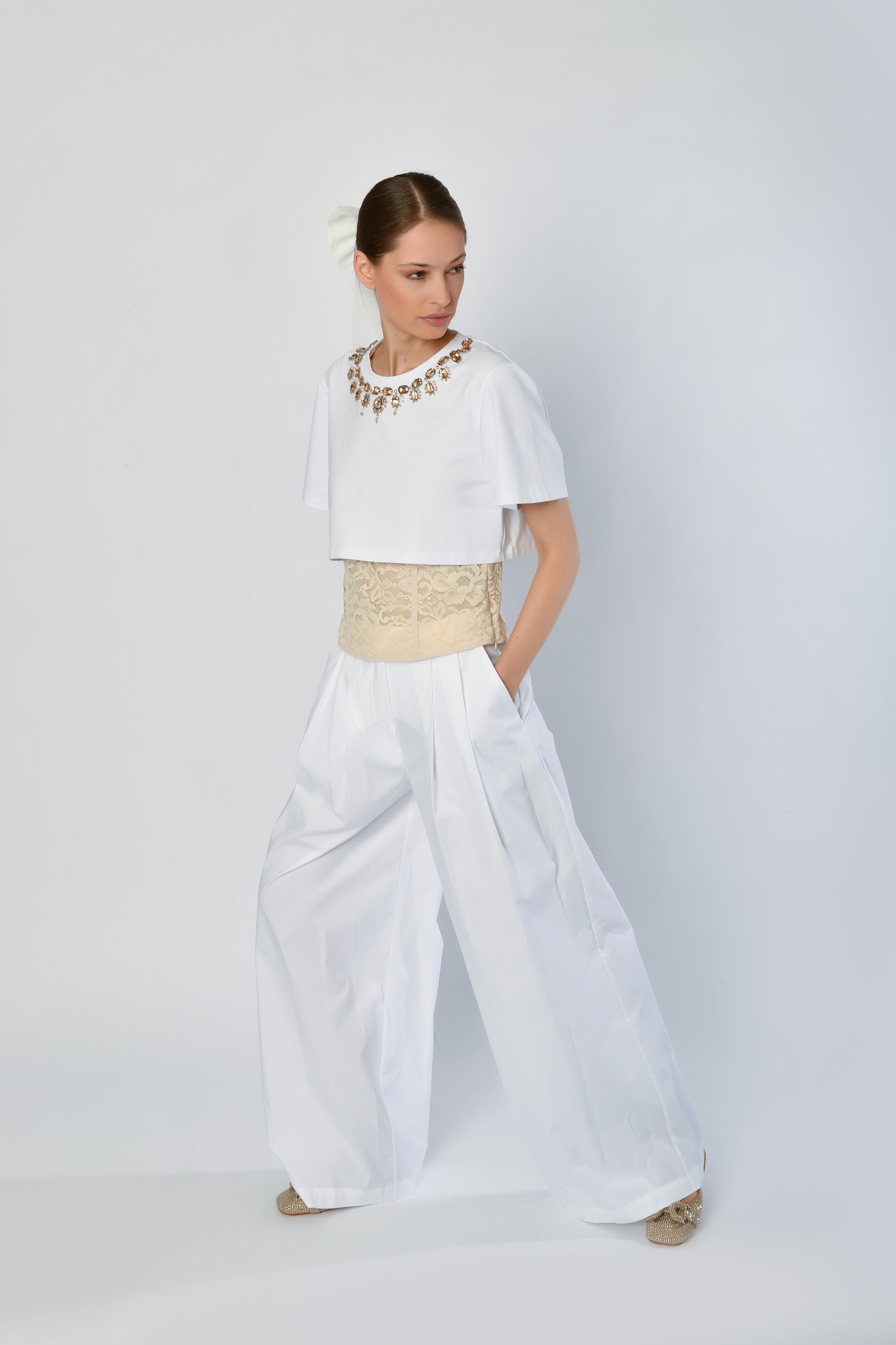 Comfy High-Waisted Wide-Leg Trousers