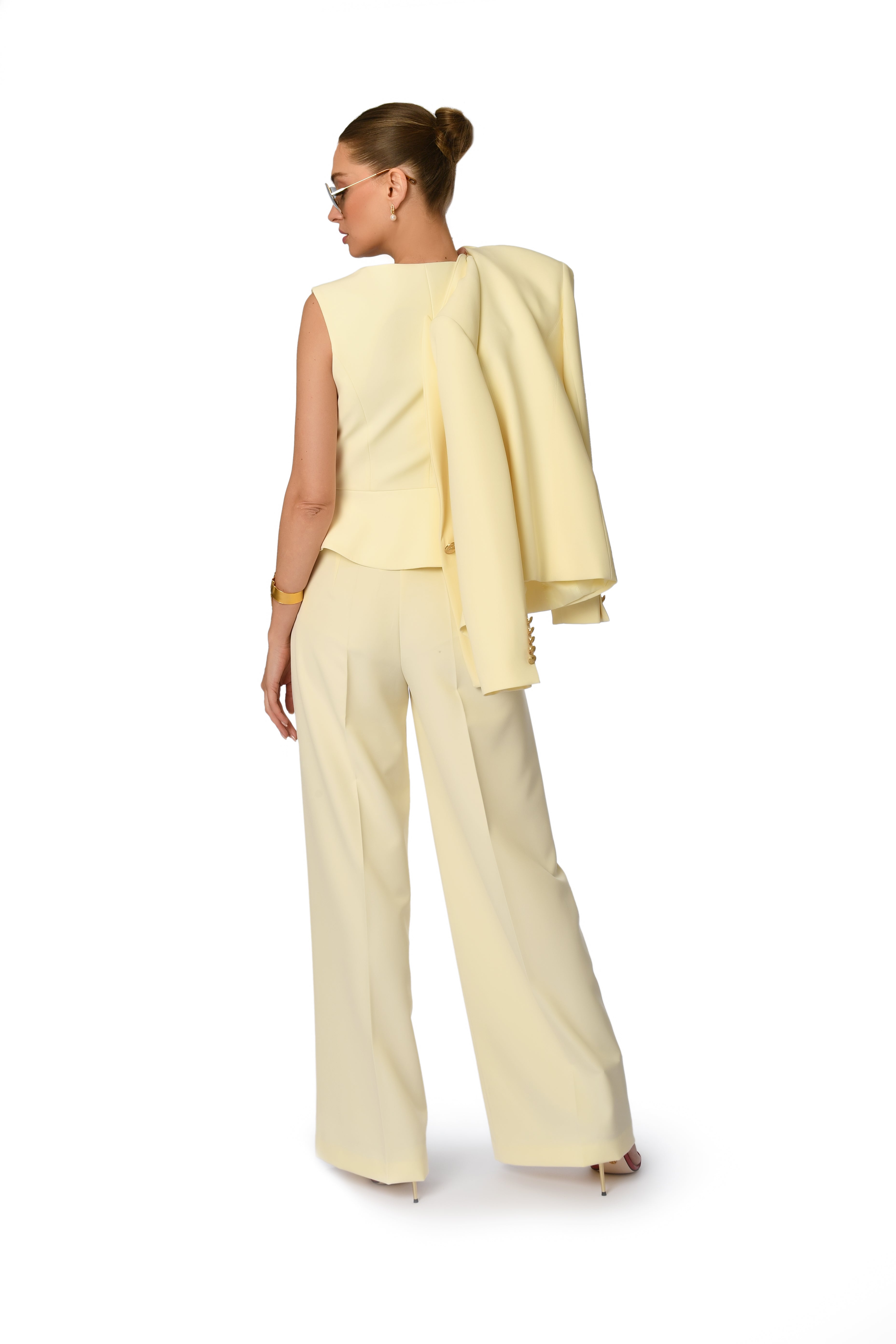 Ivory Drape Blazer