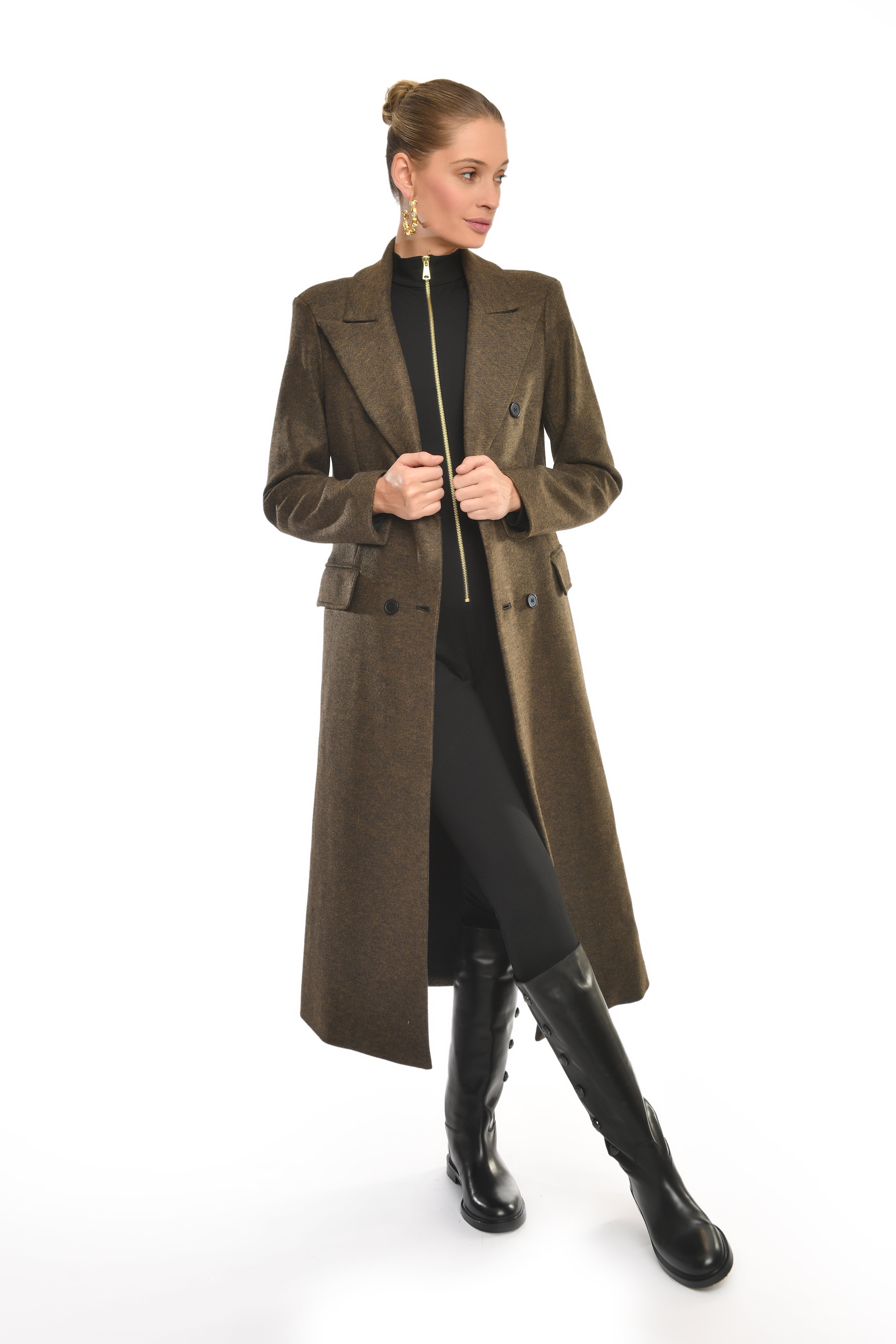 Brown Verse Textured Coat