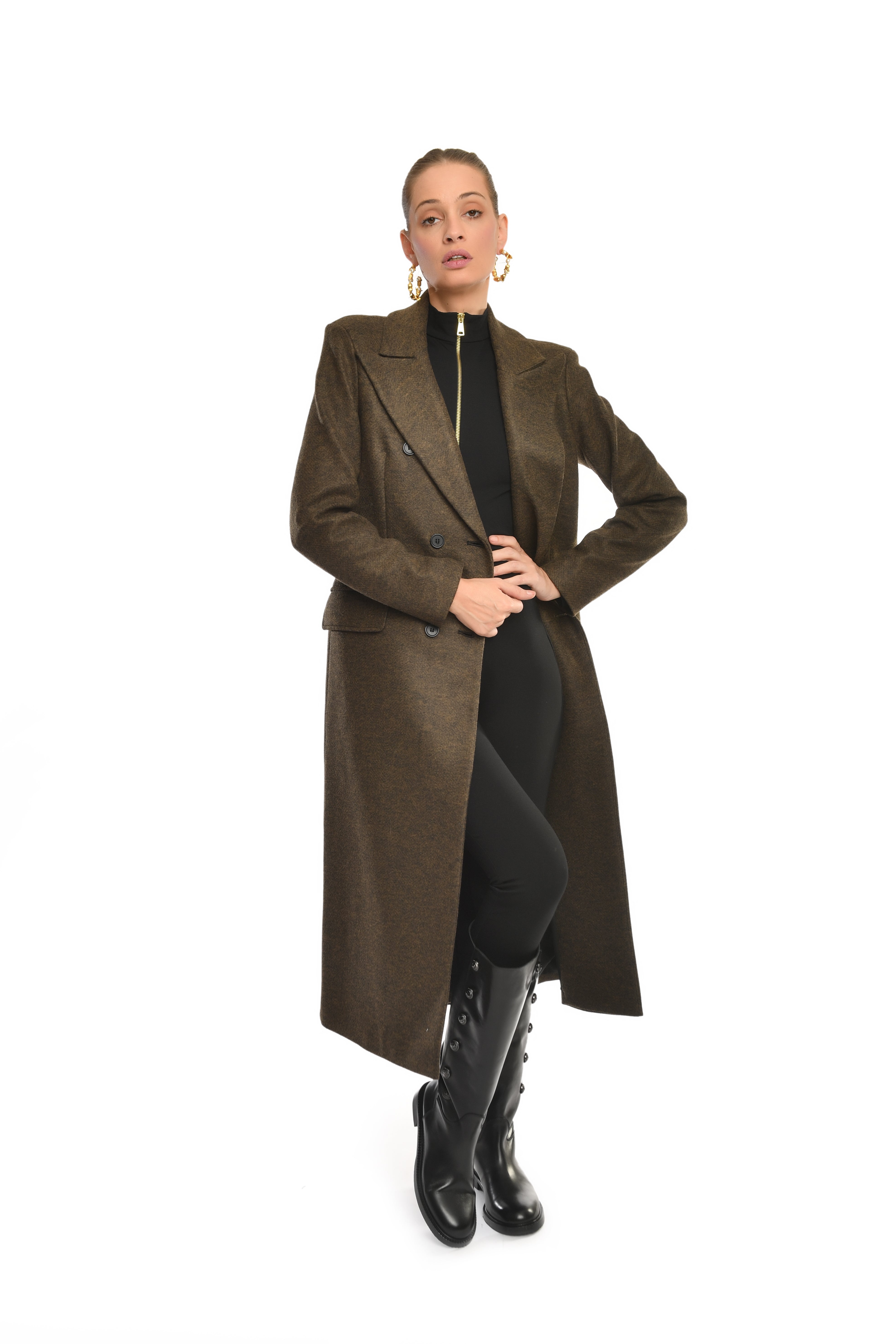 Brown Verse Textured Coat