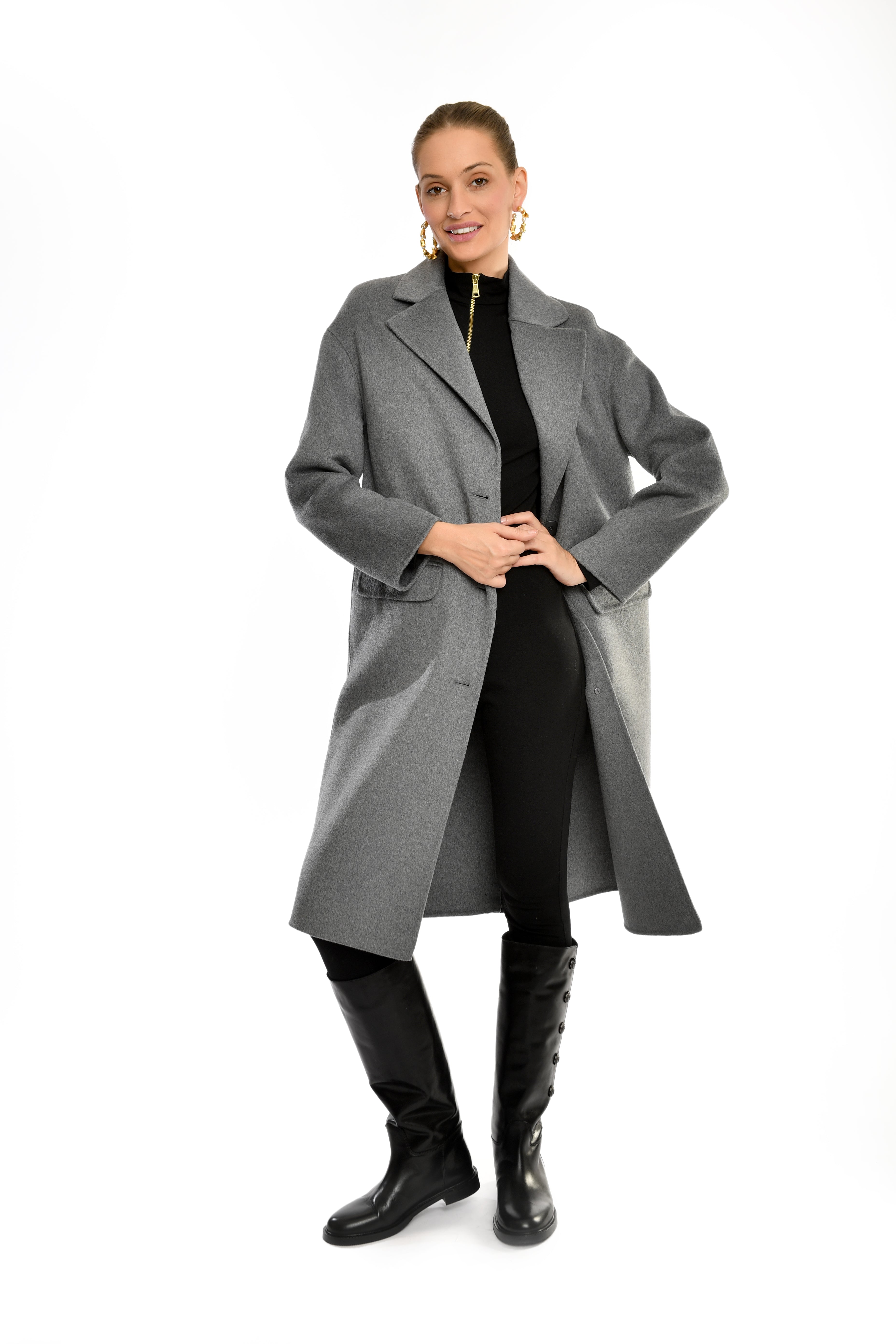 Structured Grey Coat