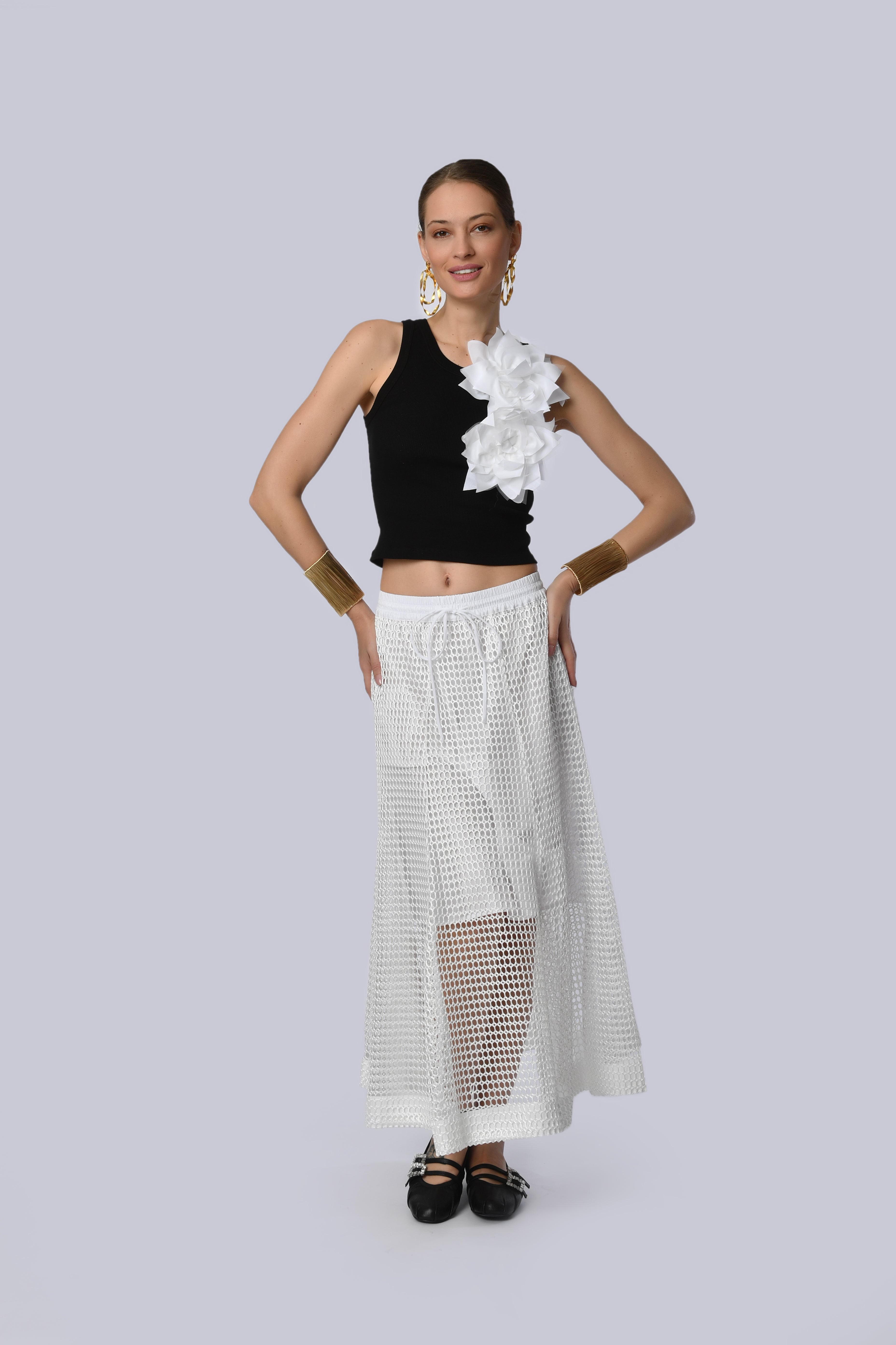 White Lace Maxi Skirt