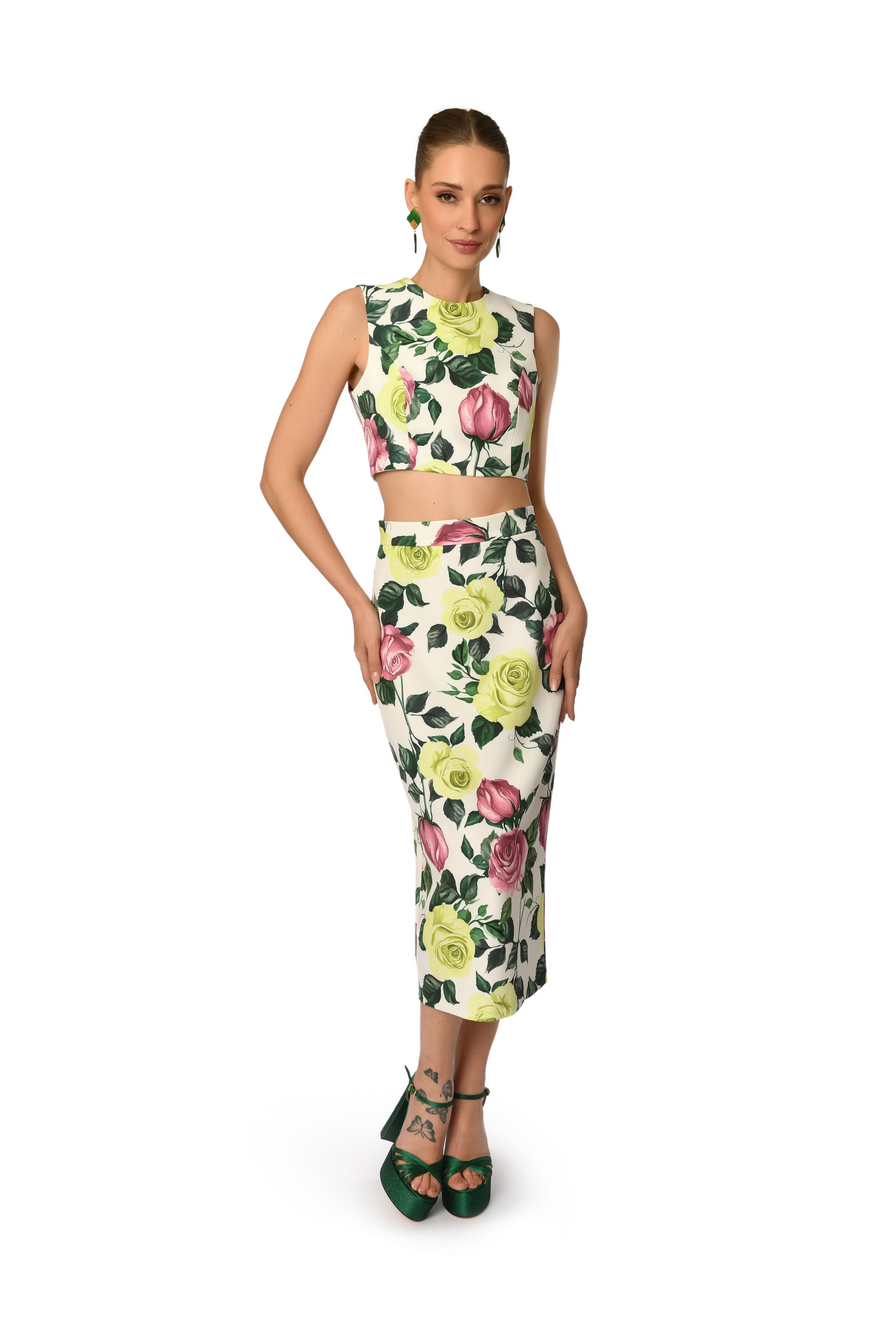 Jardin Floral Pencil Skirt