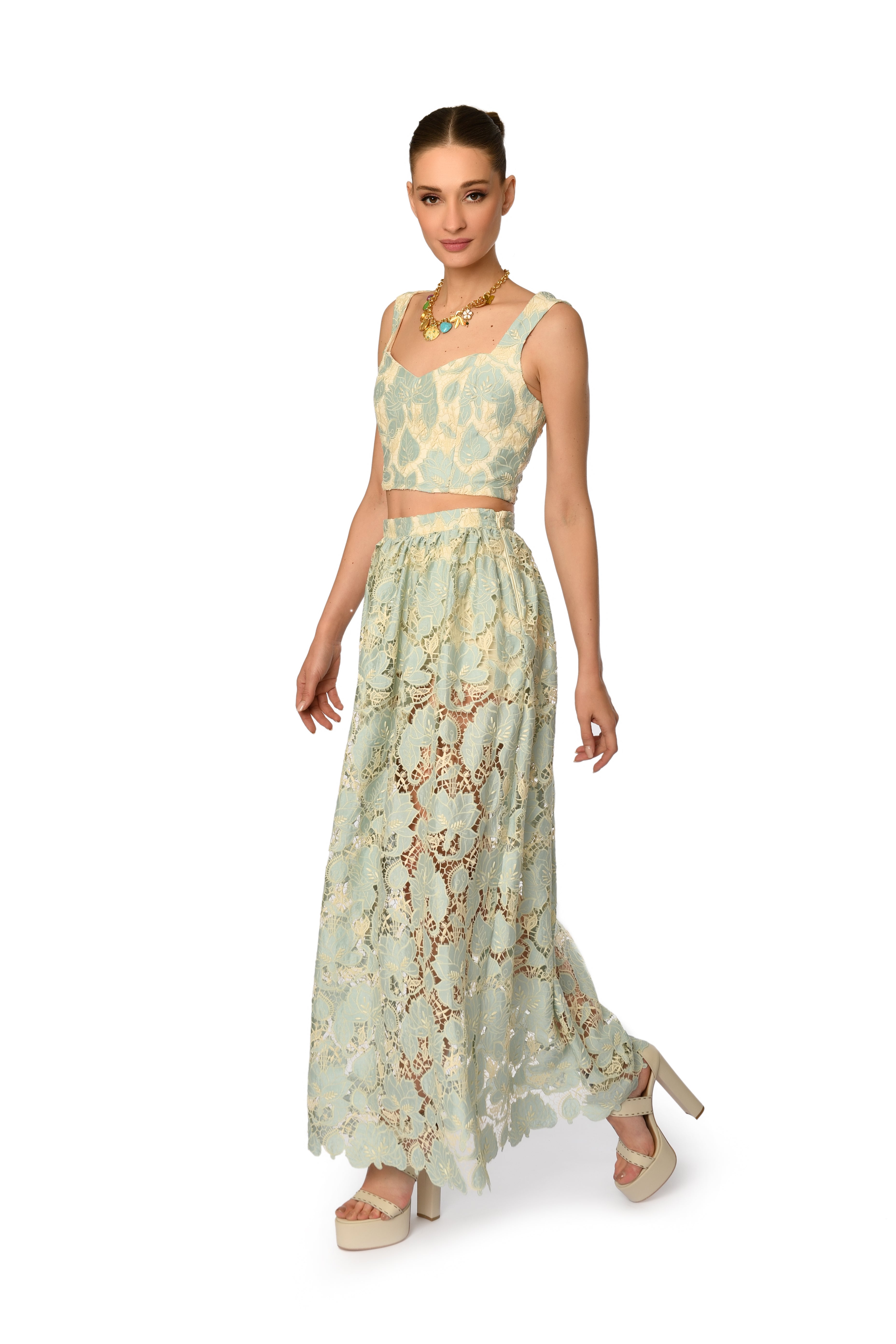 Celeste Lace Crop Top
