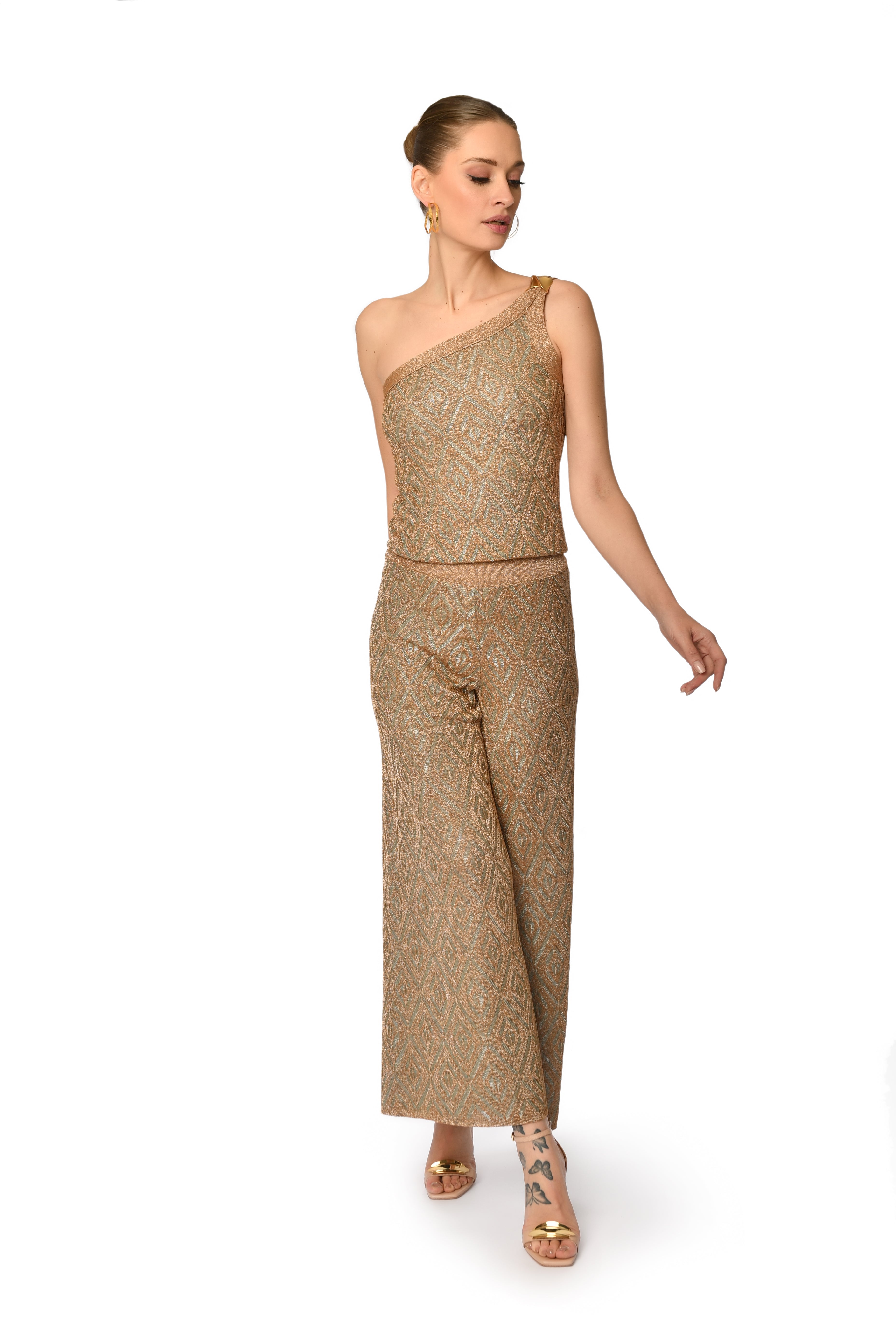 One-Shoulder Lace Top