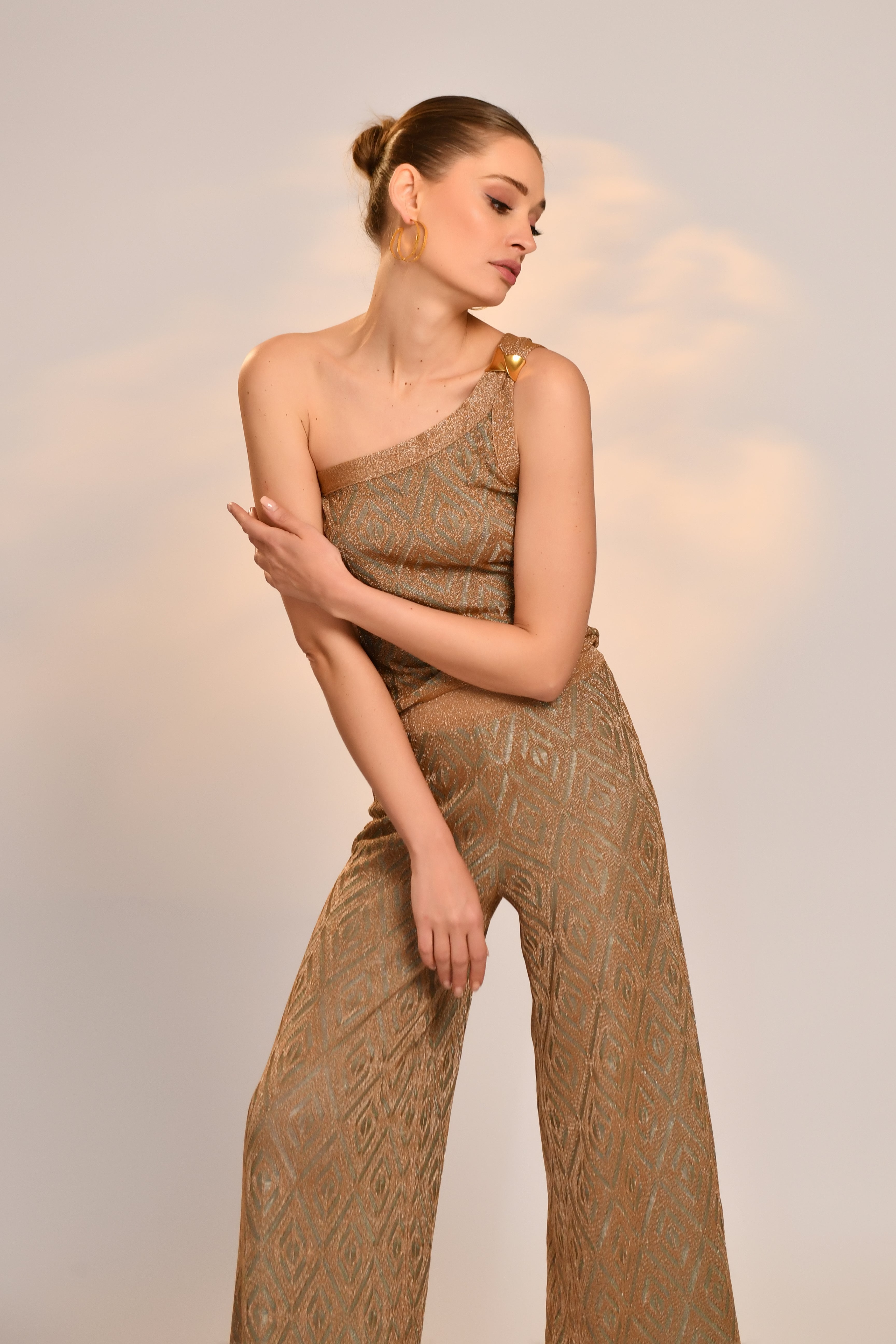 One-Shoulder Lace Top
