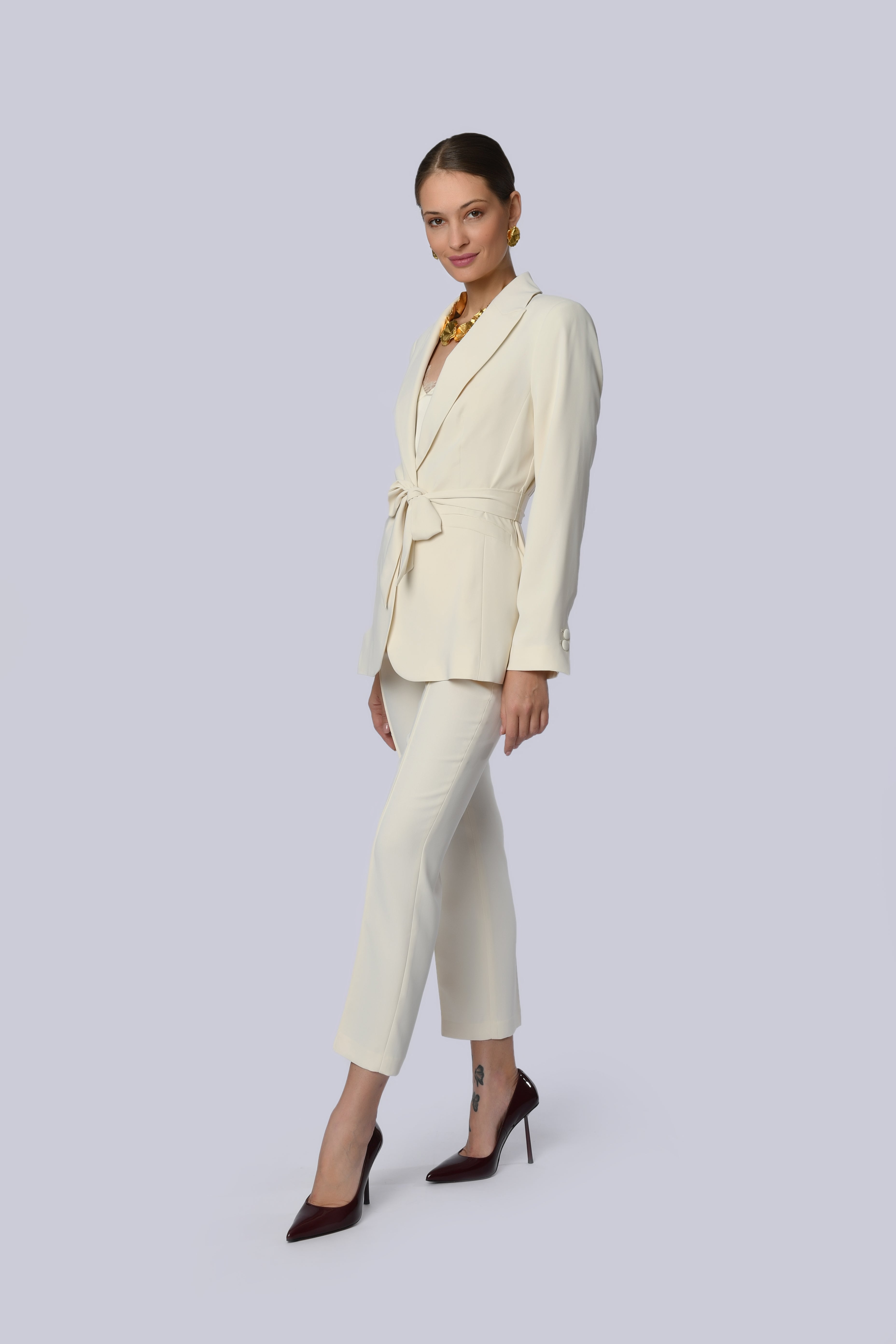 High-Waisted Tailored Trousers