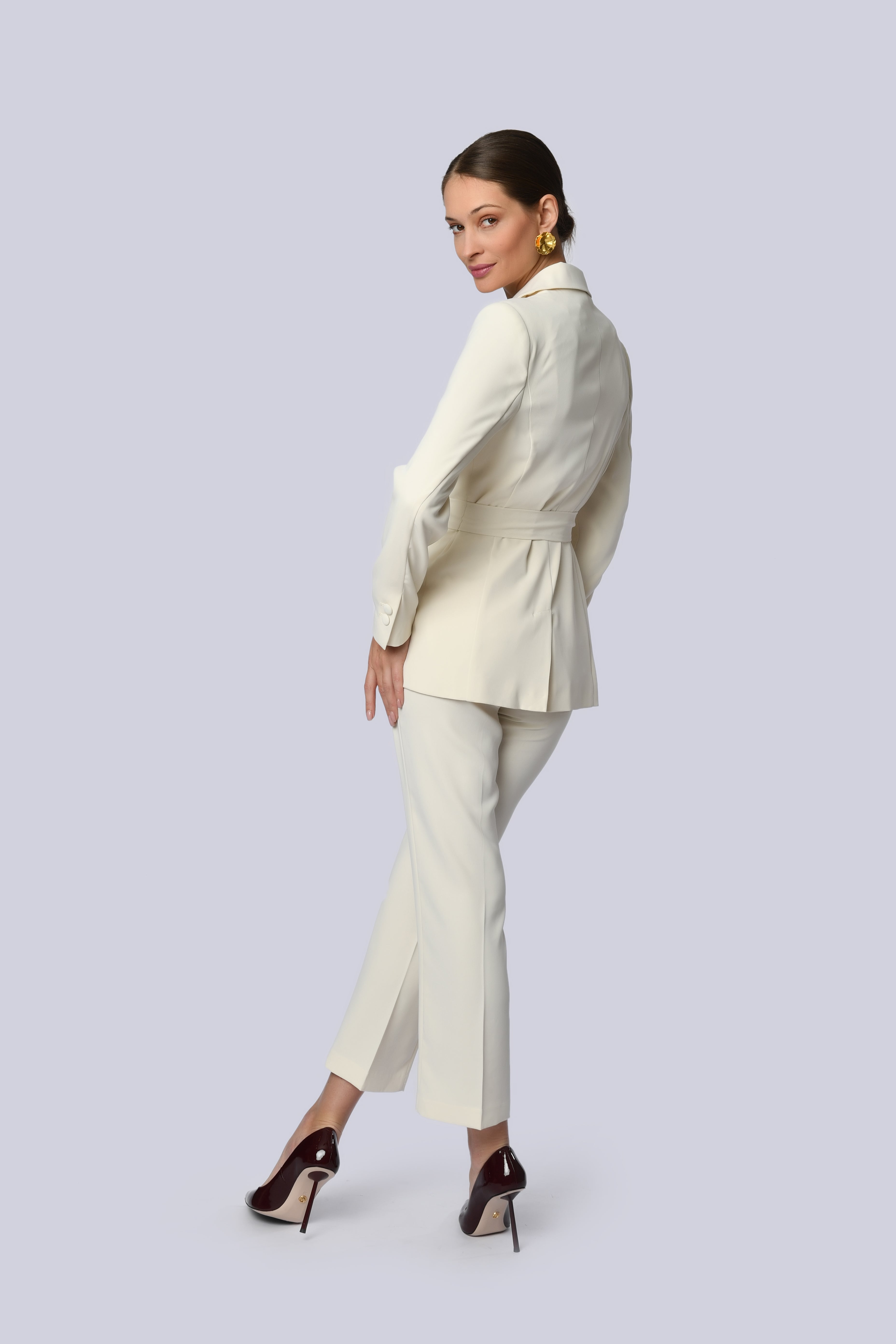 High-Waisted Tailored Trousers