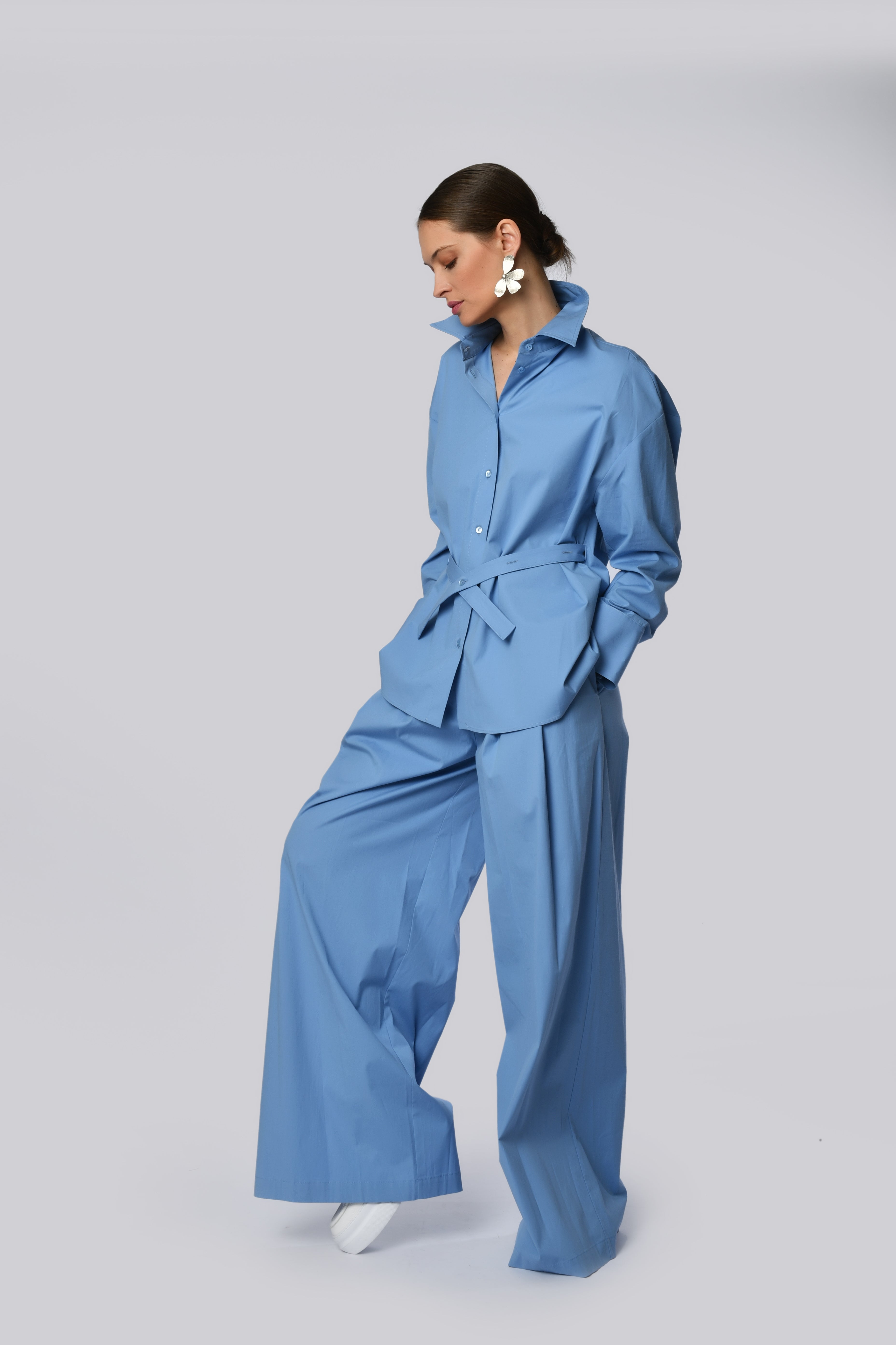 Comfy High-Waisted Wide-Leg Trousers