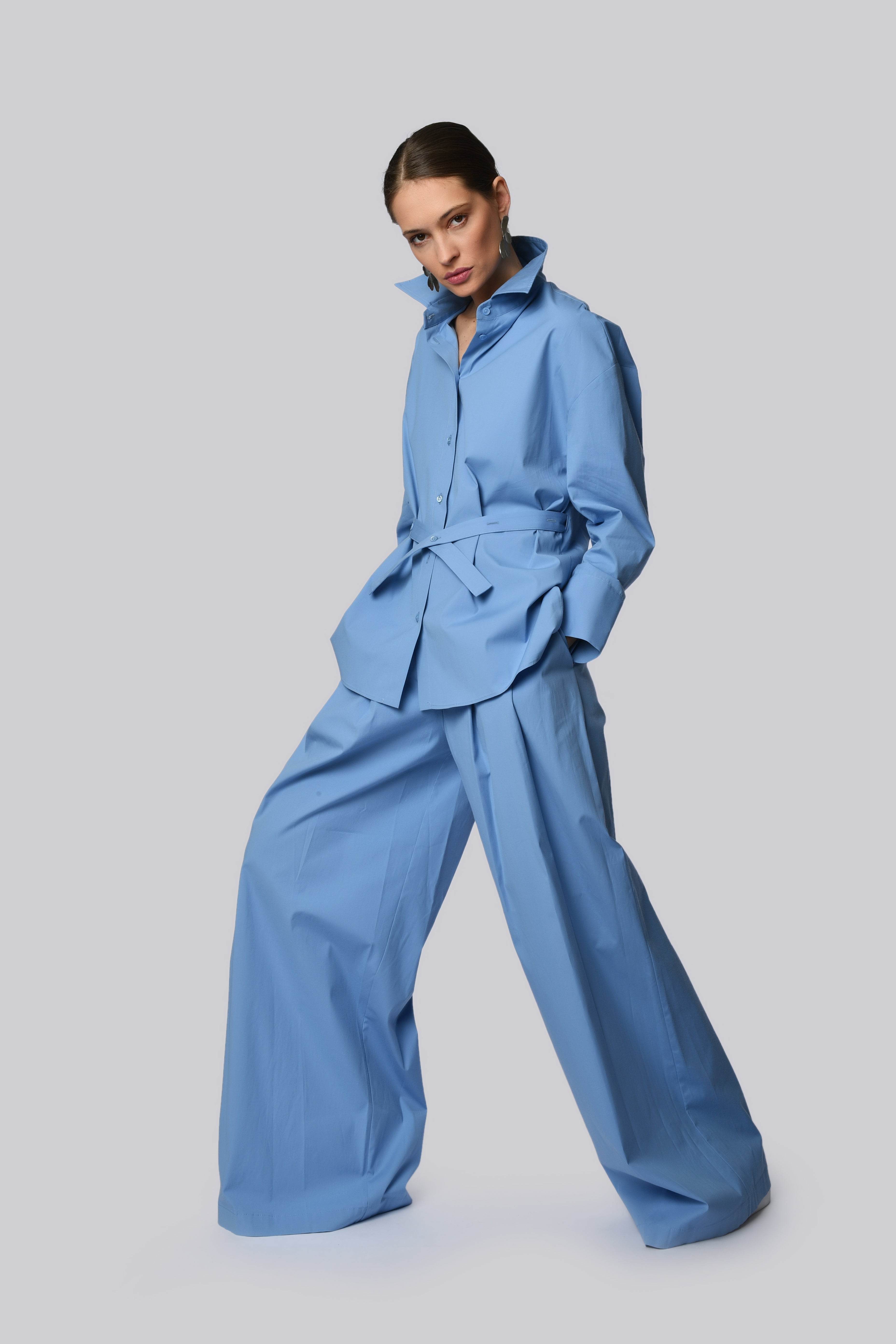 Comfy High-Waisted Wide-Leg Trousers