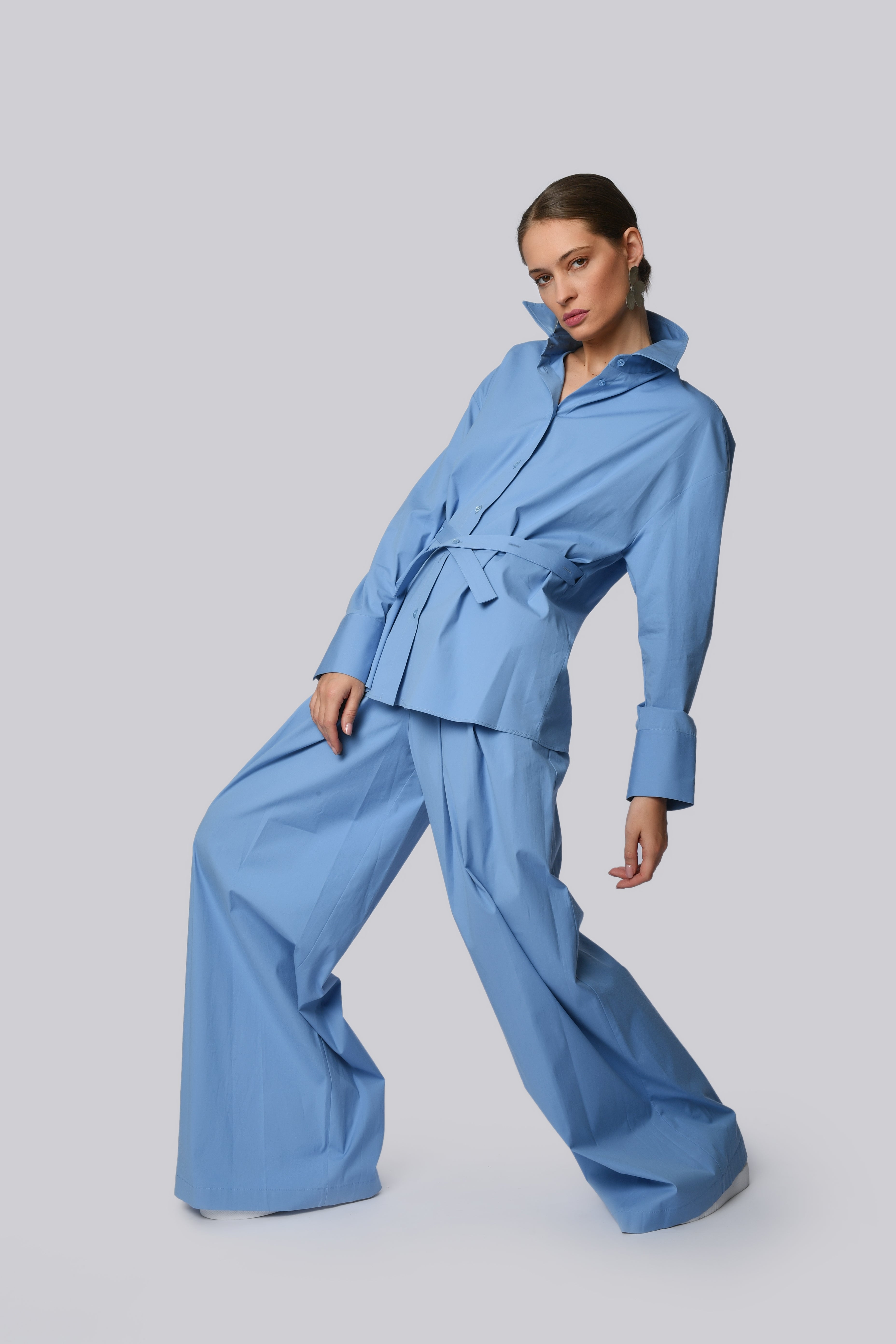 Comfy High-Waisted Wide-Leg Trousers