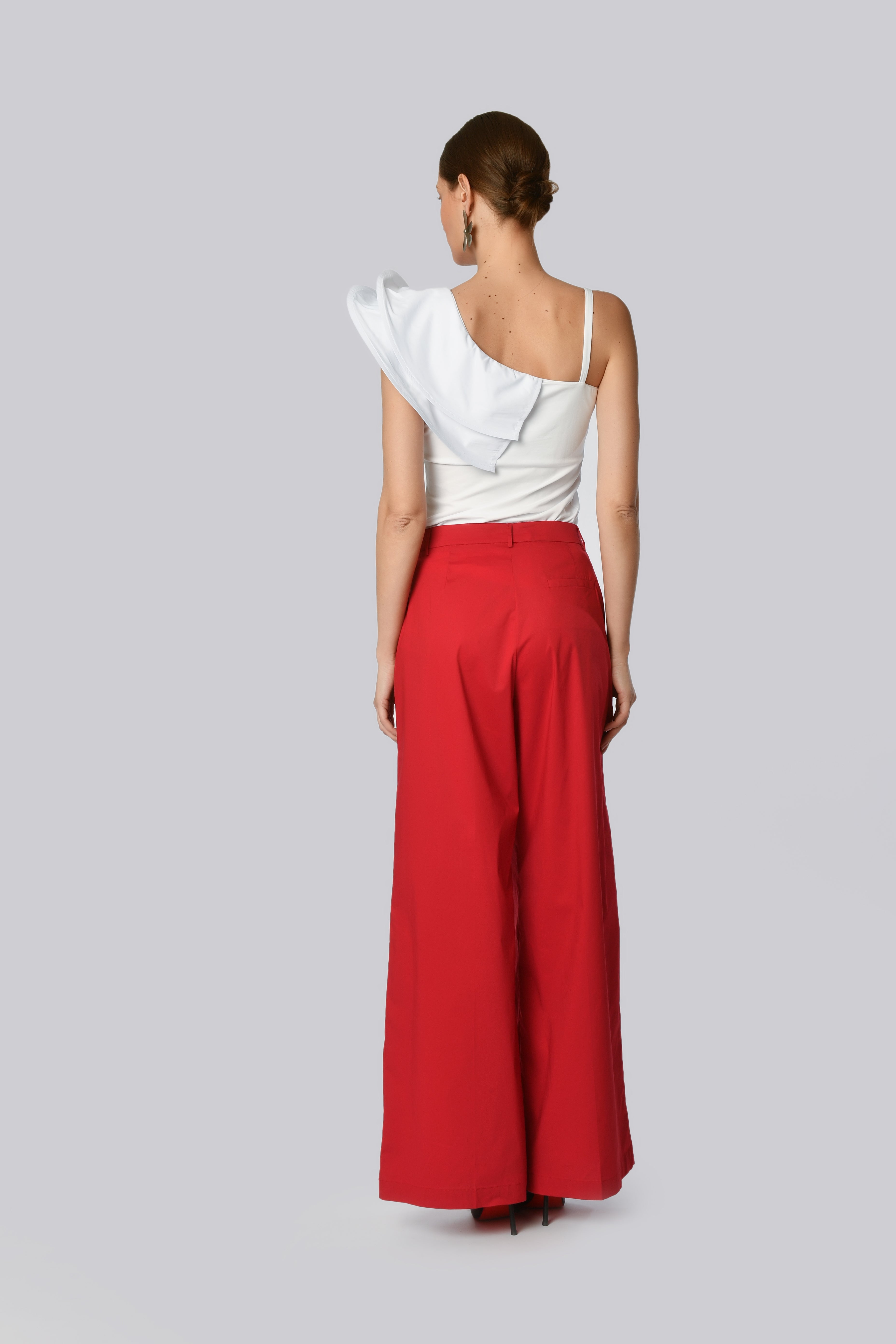 High-Waisted Wide-Leg Trousers
