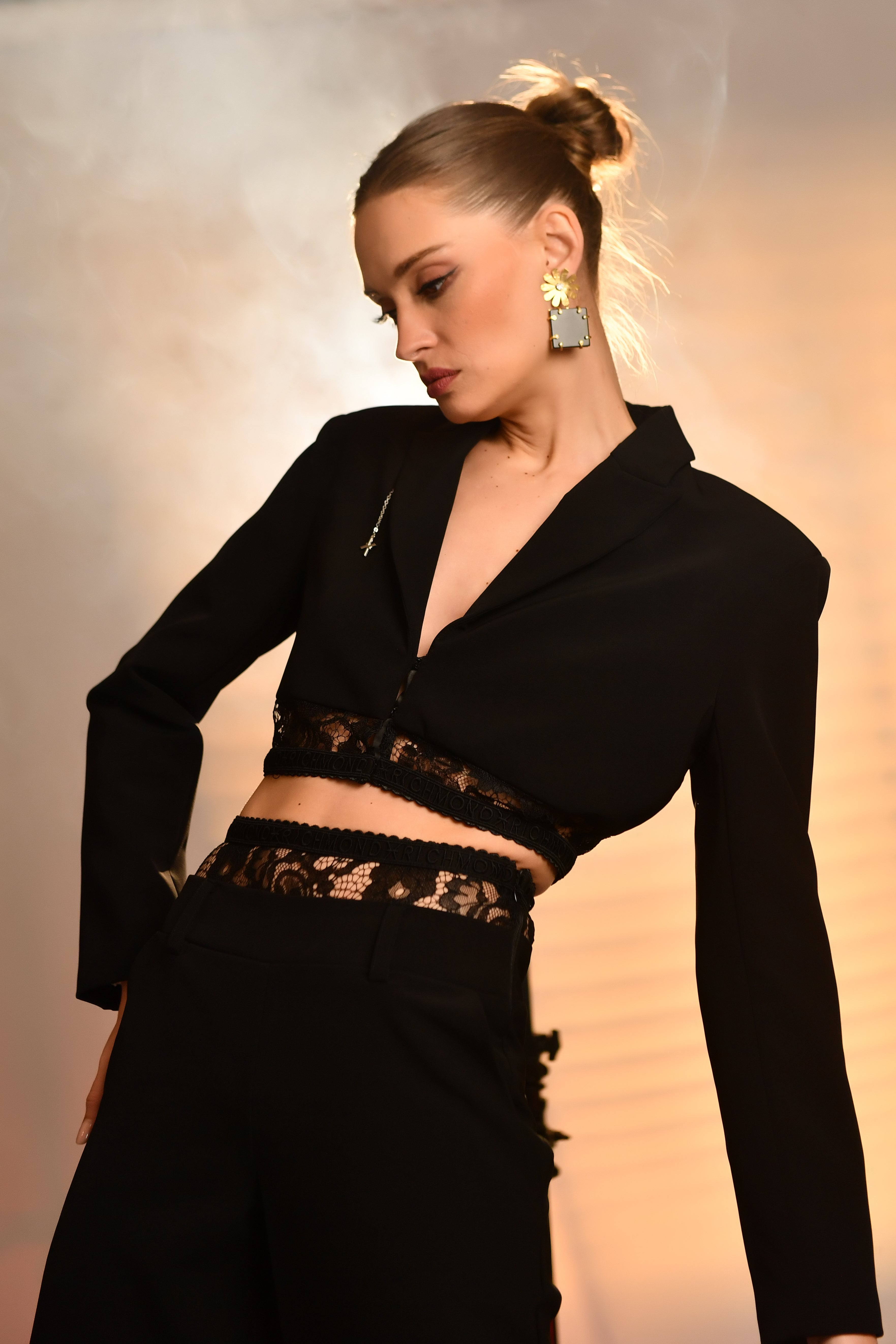 Noir Lace Sculpt Jacket
