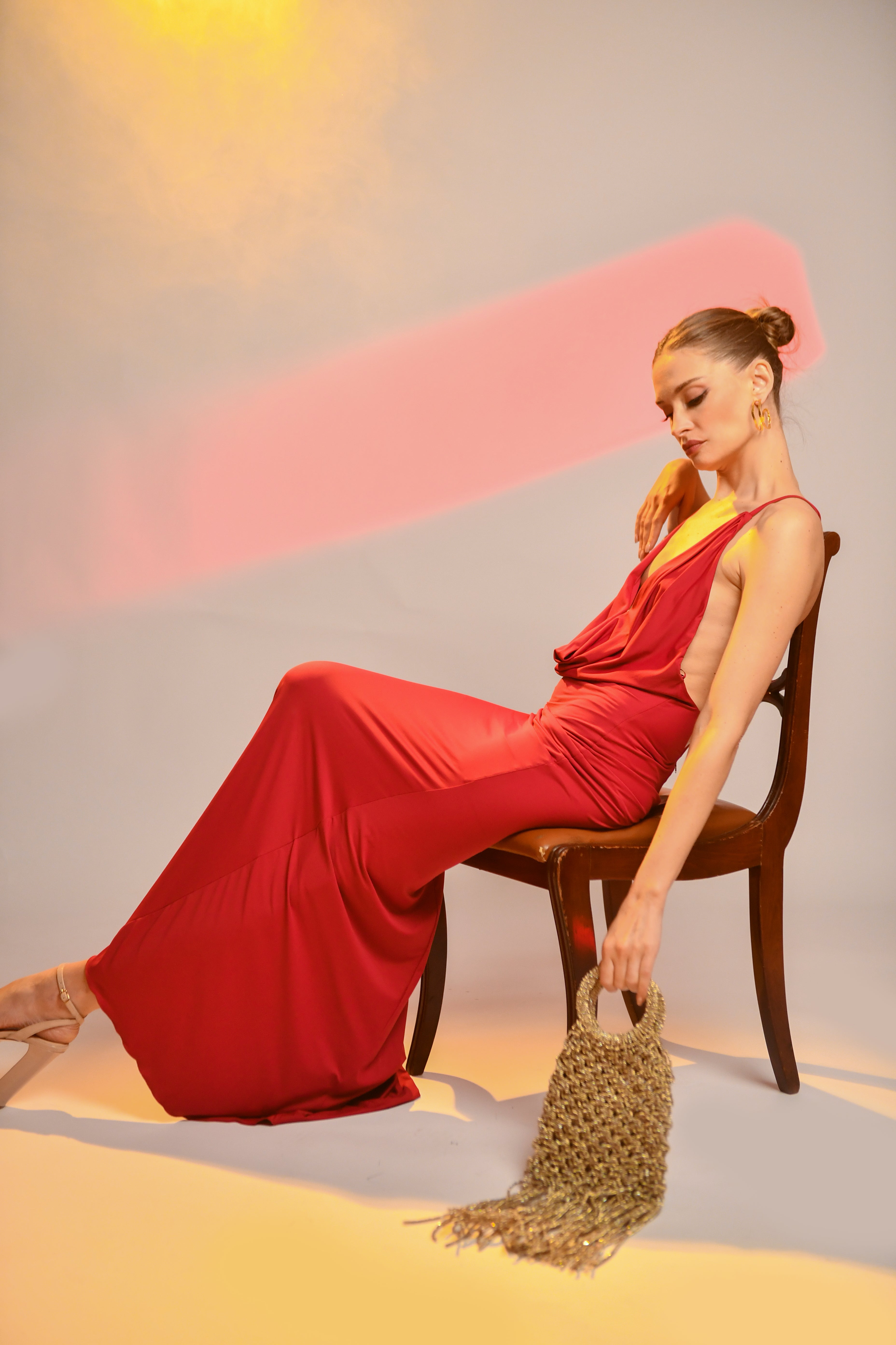 Sunset Drape Gown