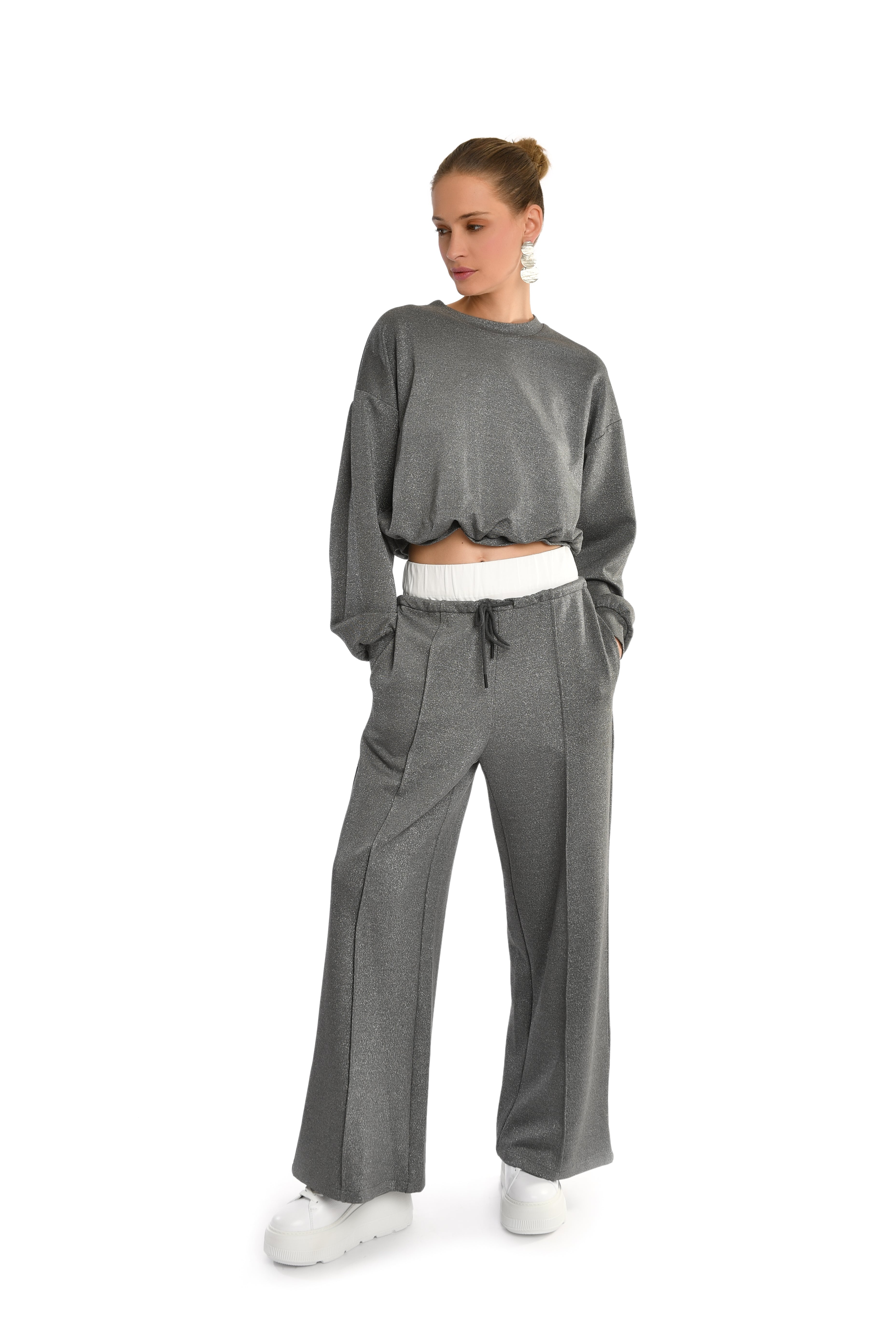 Gey Textured Pullover