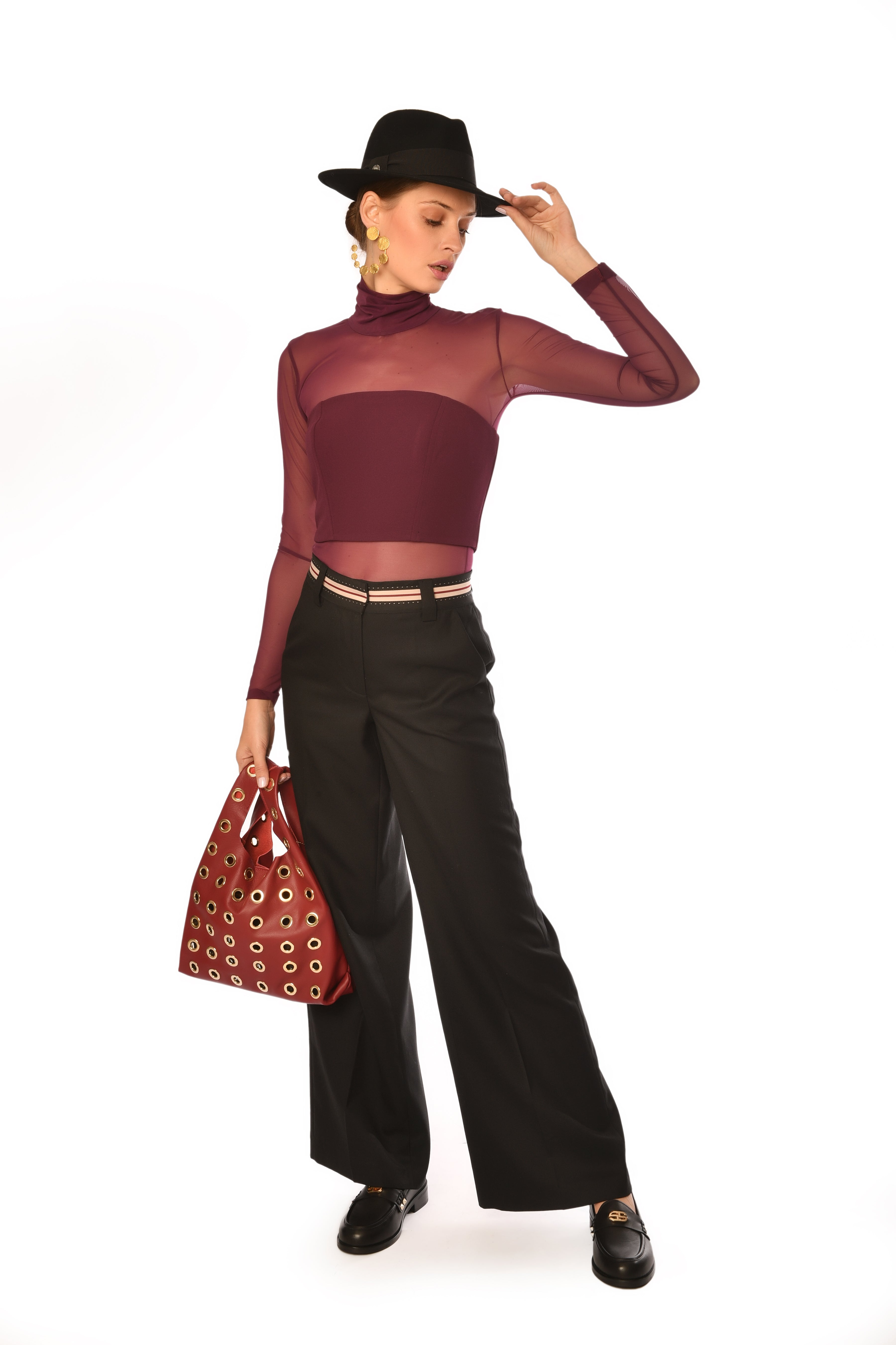 Black Wide-Leg Trousers