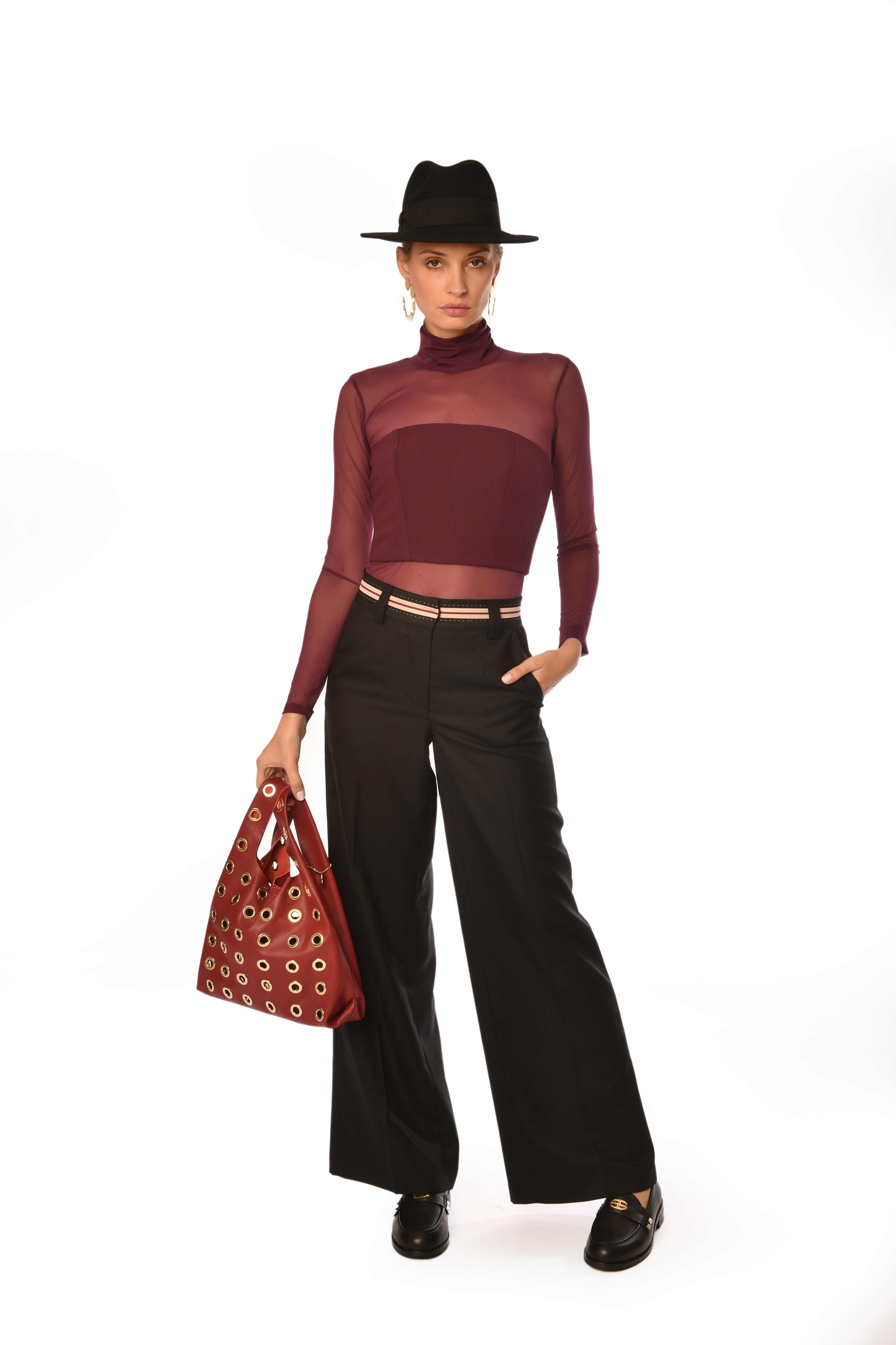 Black Wide-Leg Trousers