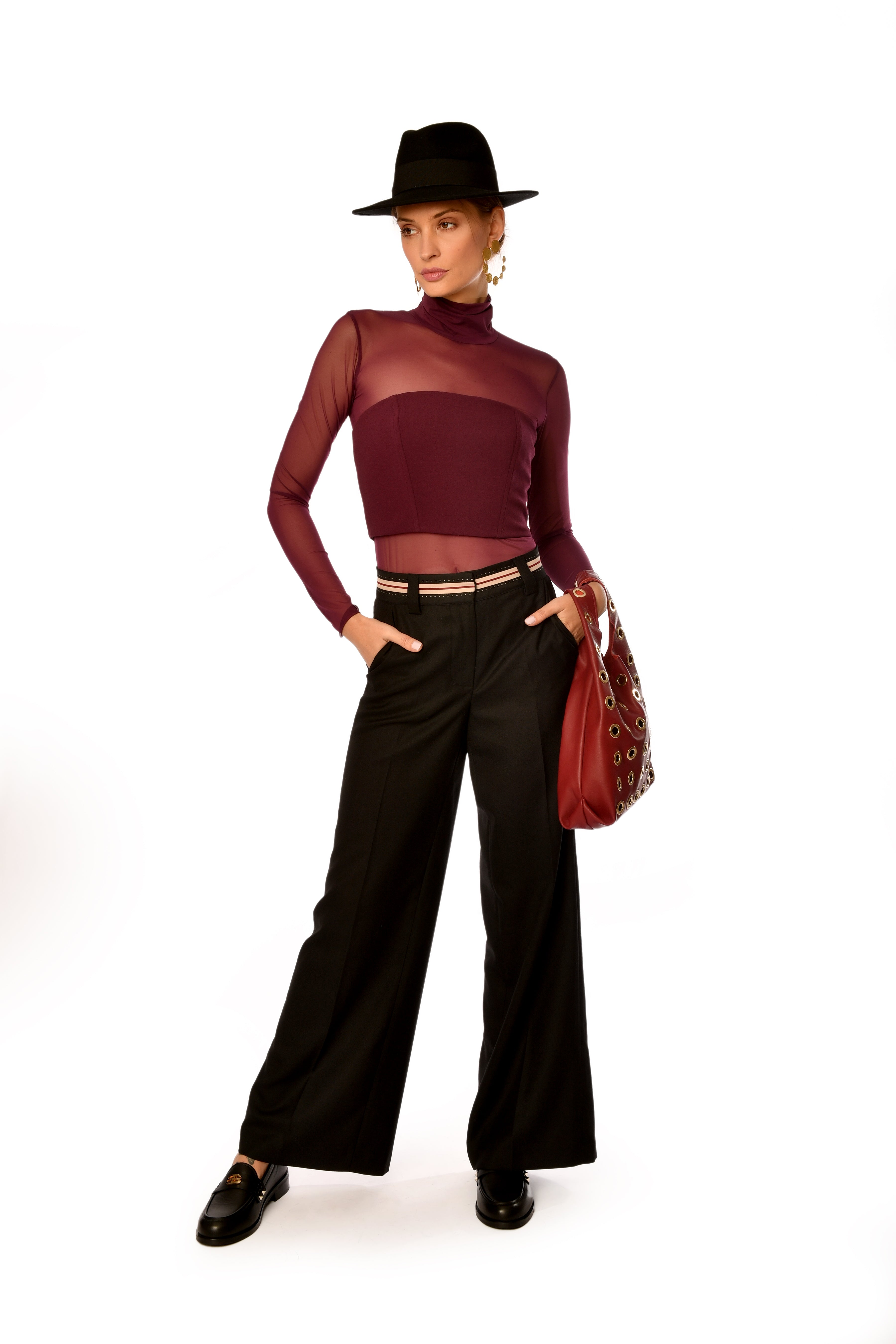 Black Wide-Leg Trousers