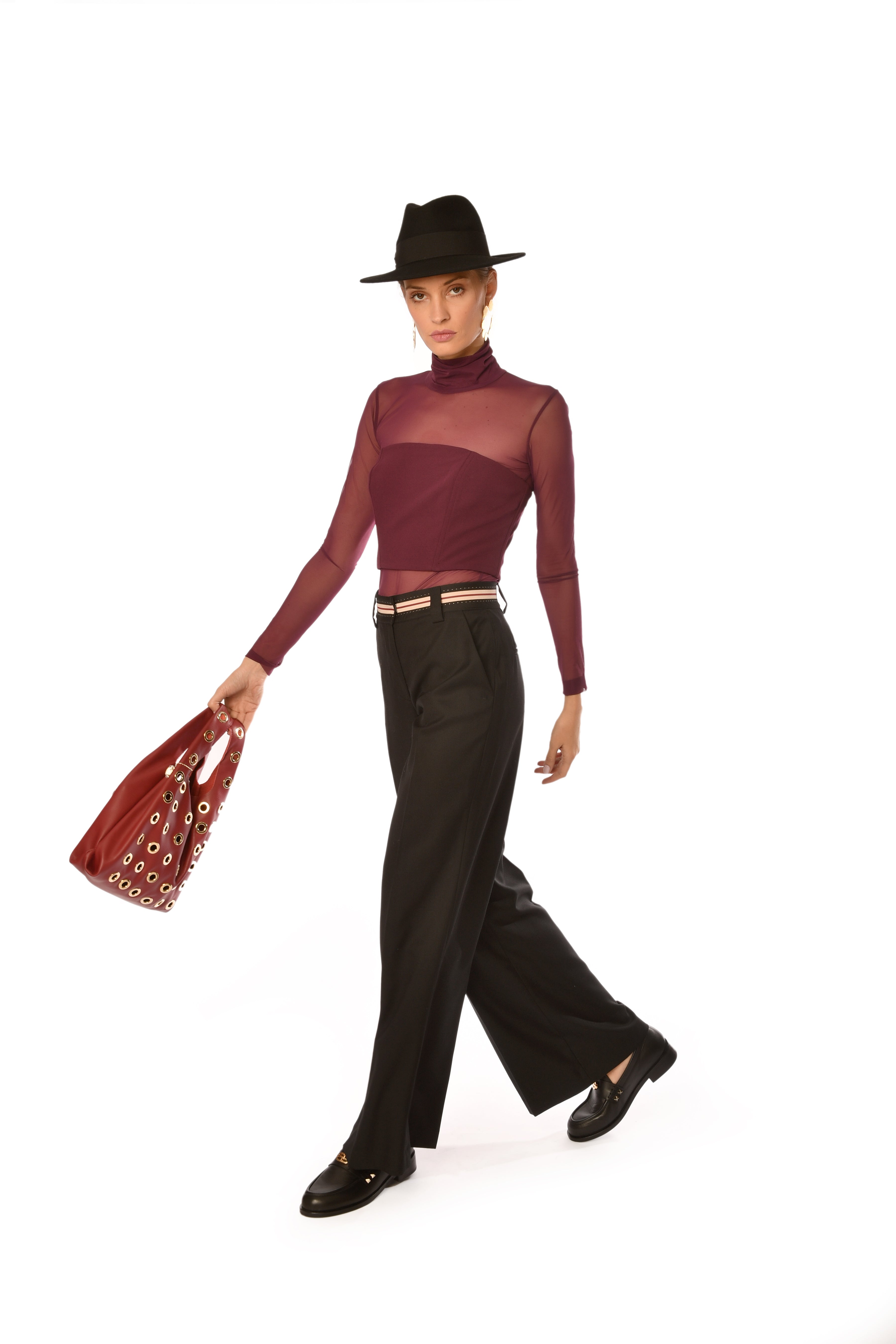 Black Wide-Leg Trousers